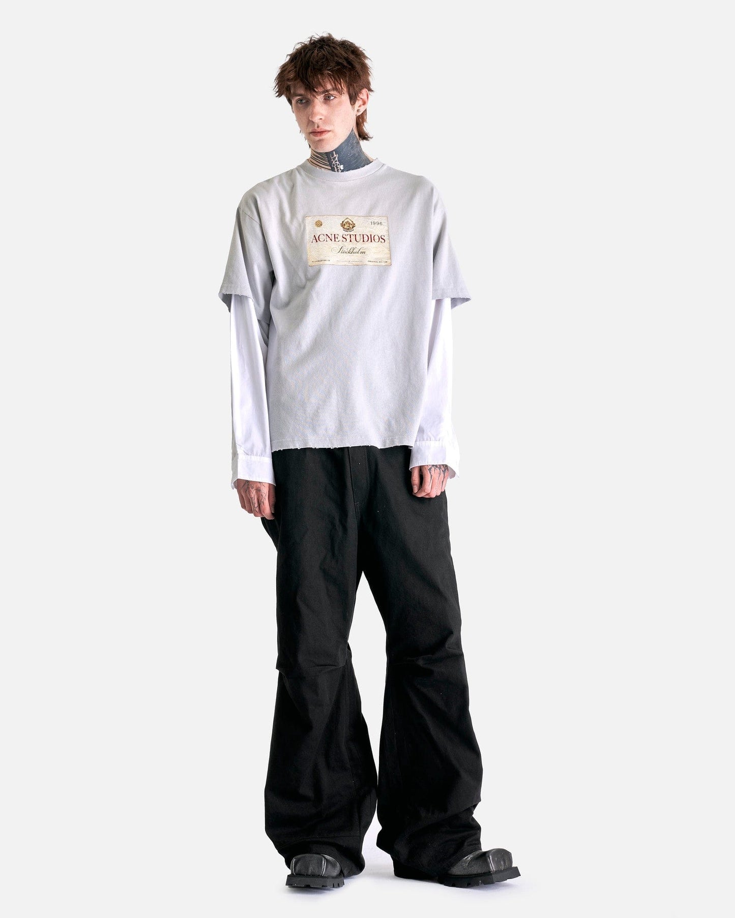 Acne Studios Men's T-Shirts 1996 OG Acne Studios T-Shirt in Light Grey