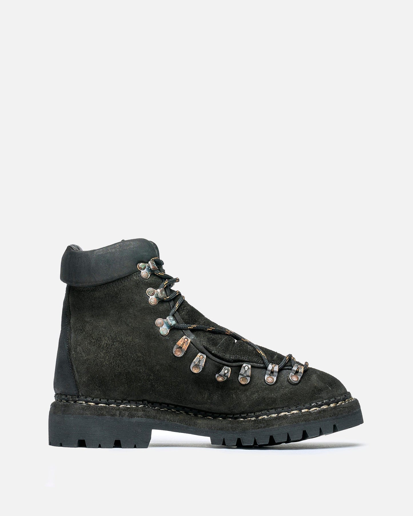 Guidi Men's Boots 2006V Groppone Reverse Grain Leather in Black