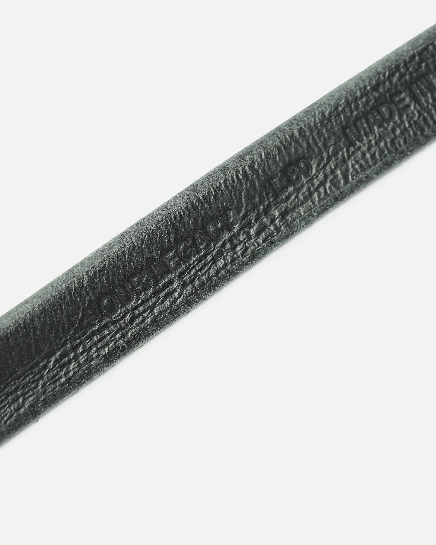 Our Legacy Leather Goods 2cm Belt in Black Leather