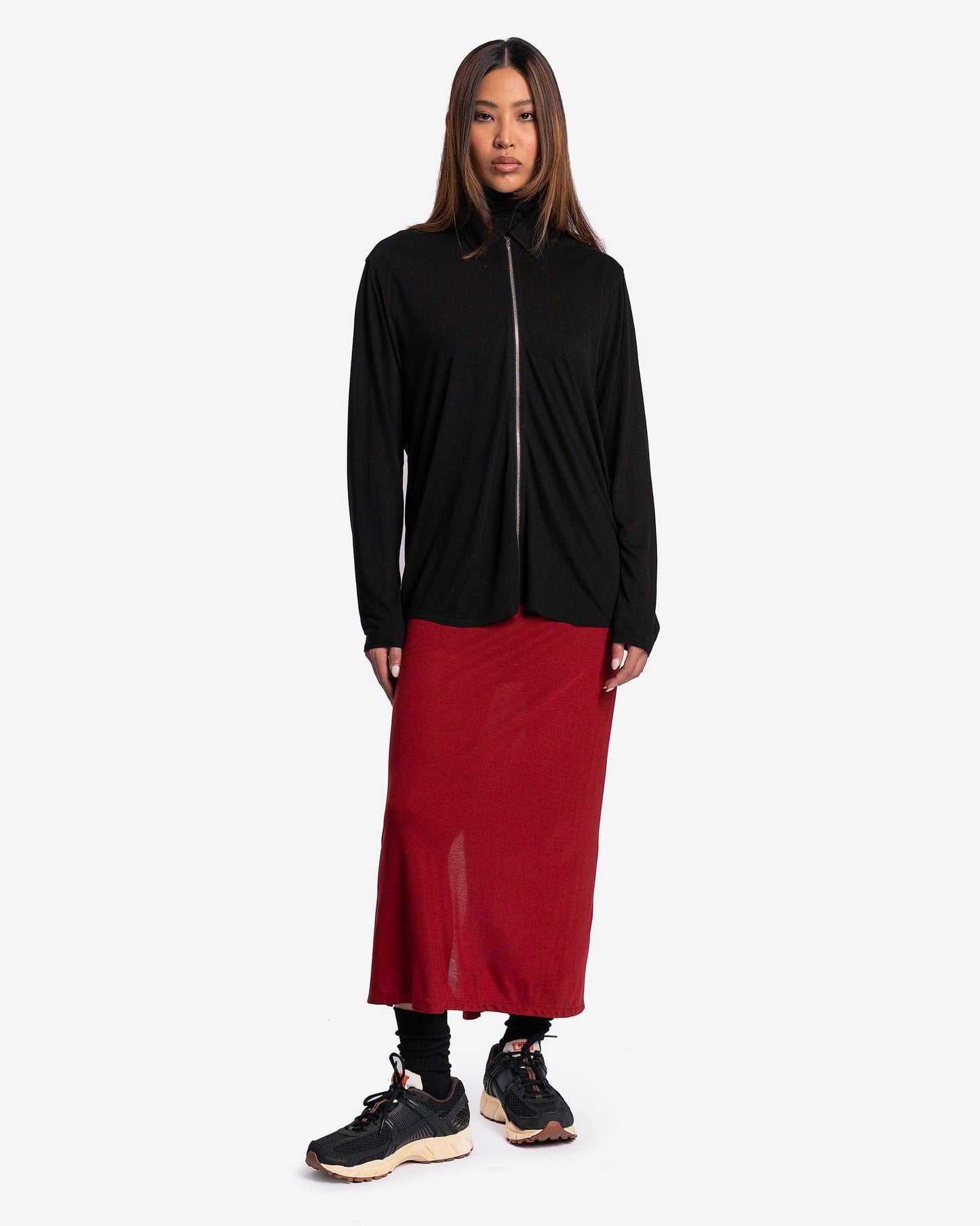 POST ARCHIVE FACTION (P.A.F) Women Skirts 5.0+ Skirt Right in Burgundy