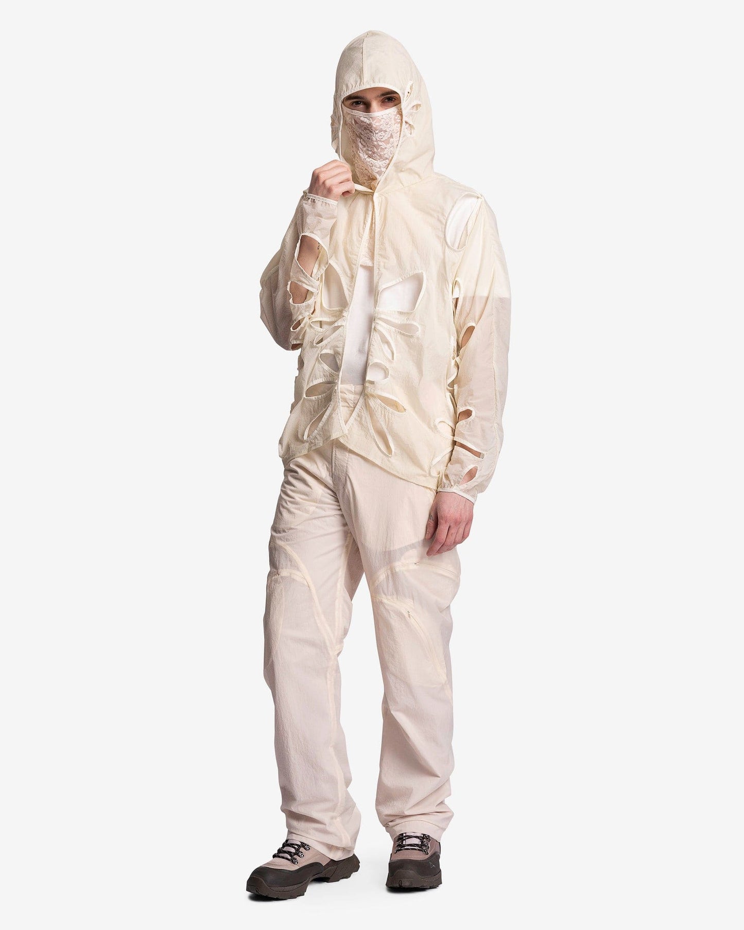 POST ARCHIVE FACTION (P.A.F) Men's Jackets 5.0+ Technical Jacket Left in Ivory