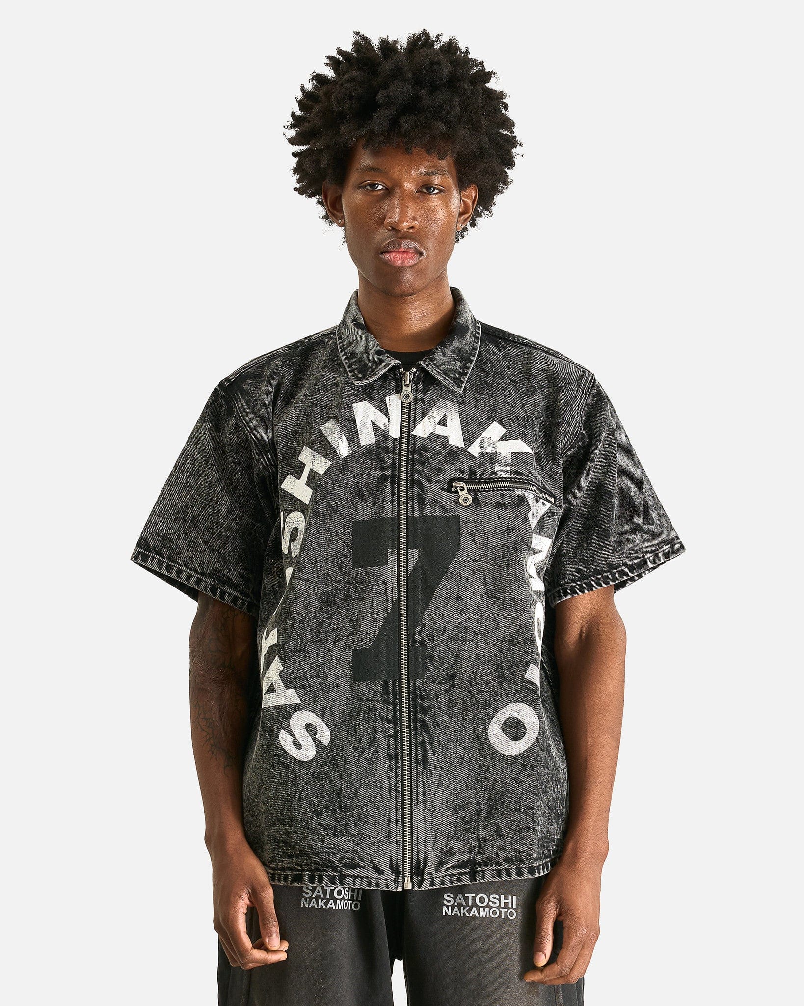 7 Moto Full Zip in Washed Black – SVRN