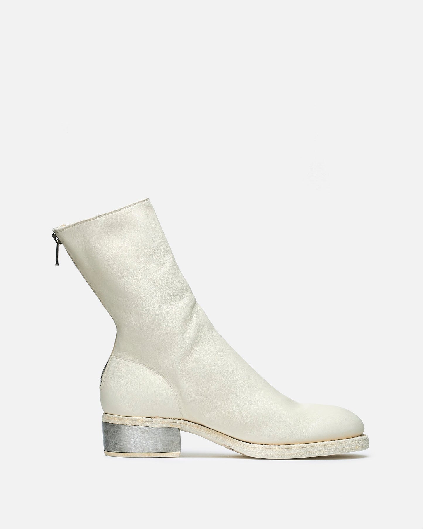 Guidi Men's Boots 788ZI Horse Leather Metal Heel Boot in White