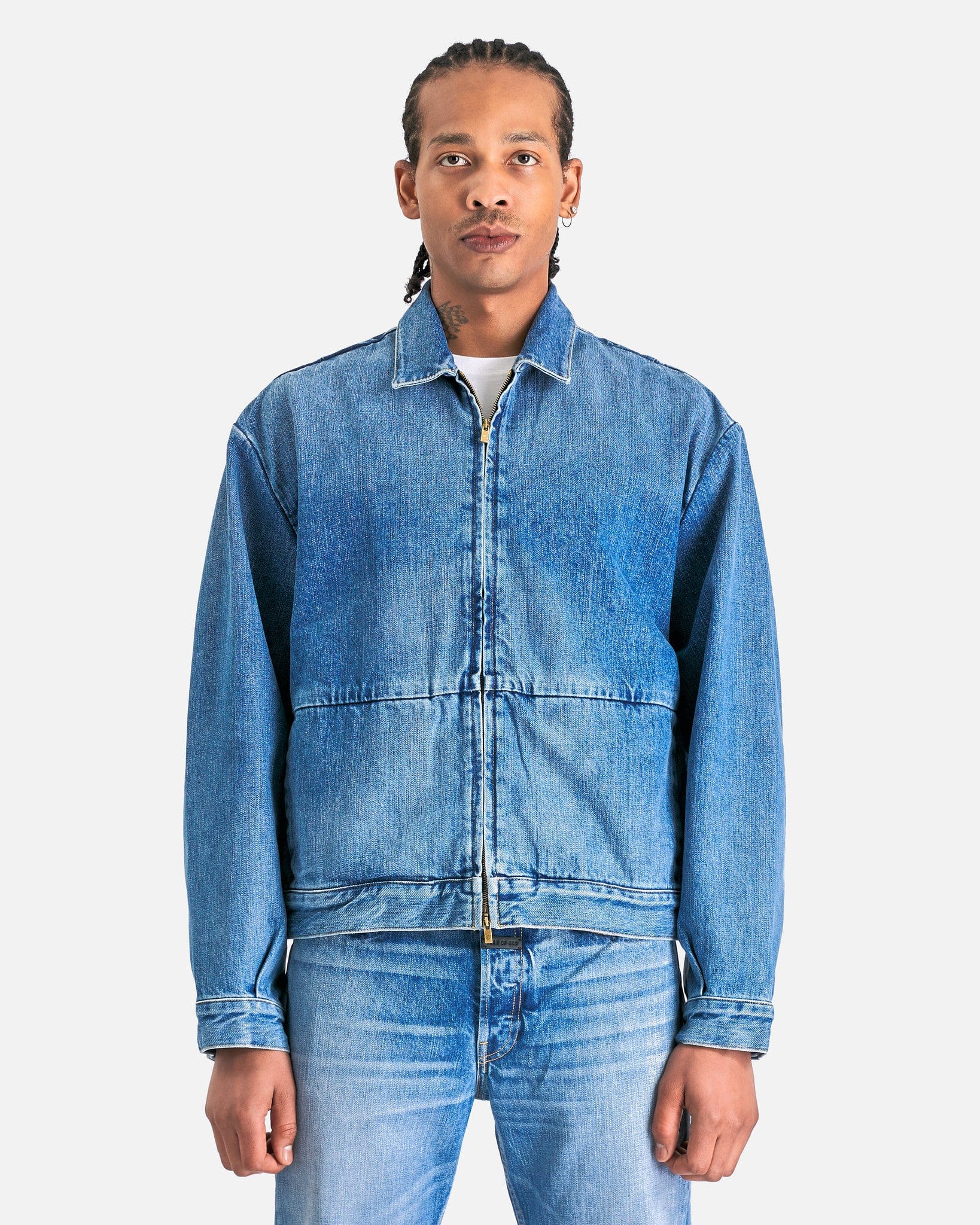 8th Collection Denim Jacket in Medium Indigo SVRN 8th Collection Denim Jacket in Medium Indigo SVRN