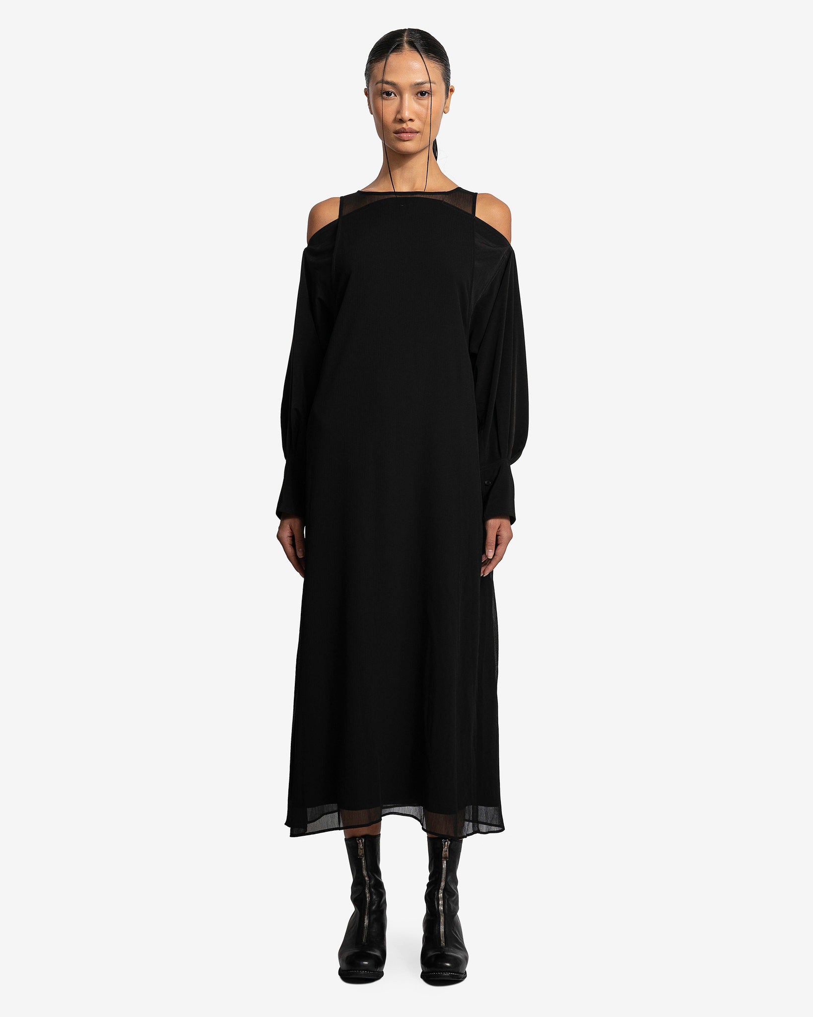 A-Double Layered Dress in Black – SVRN