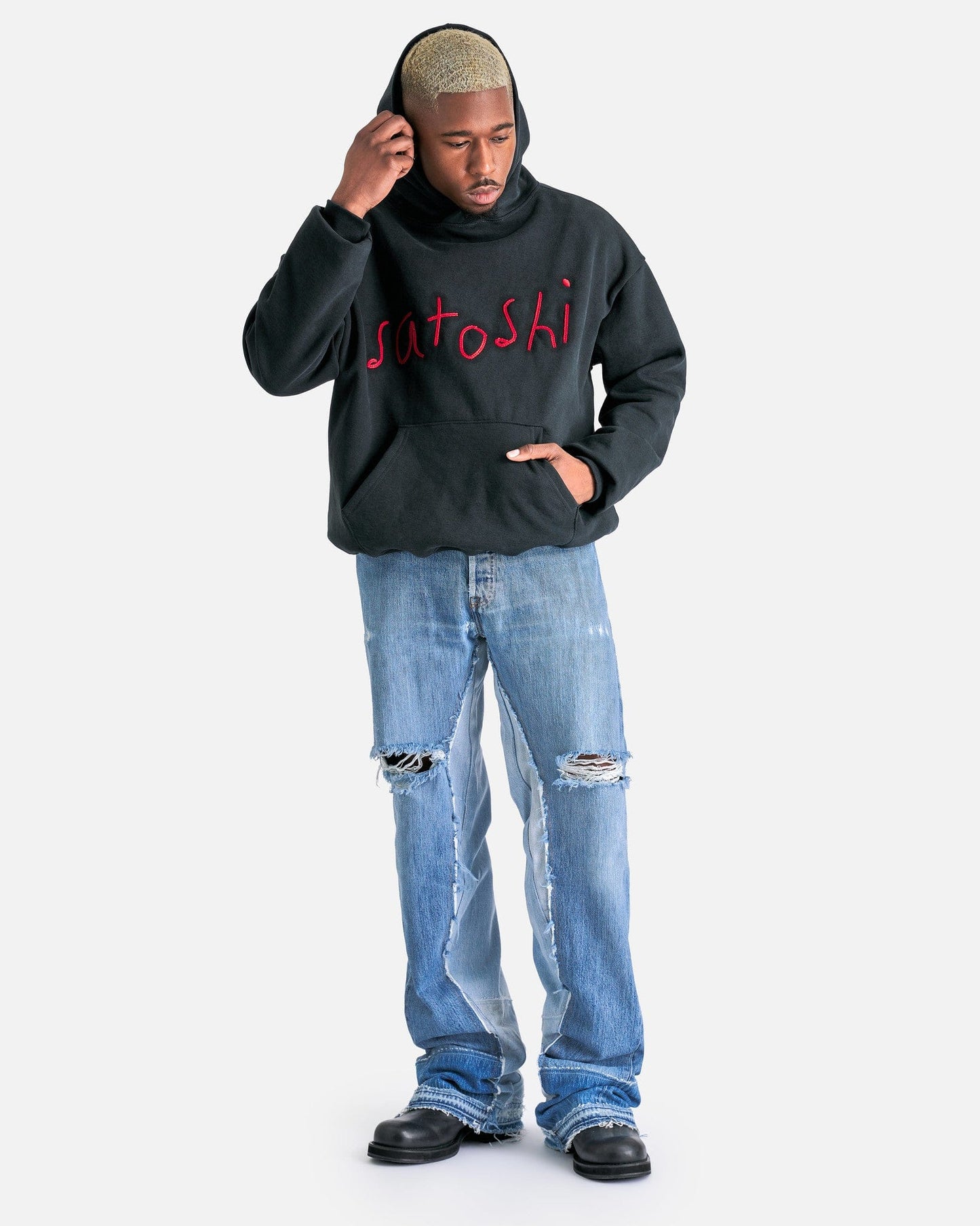 Satoshi Nakamoto Men's Sweatshirts Alive or Just Breathing Hoodie in Black