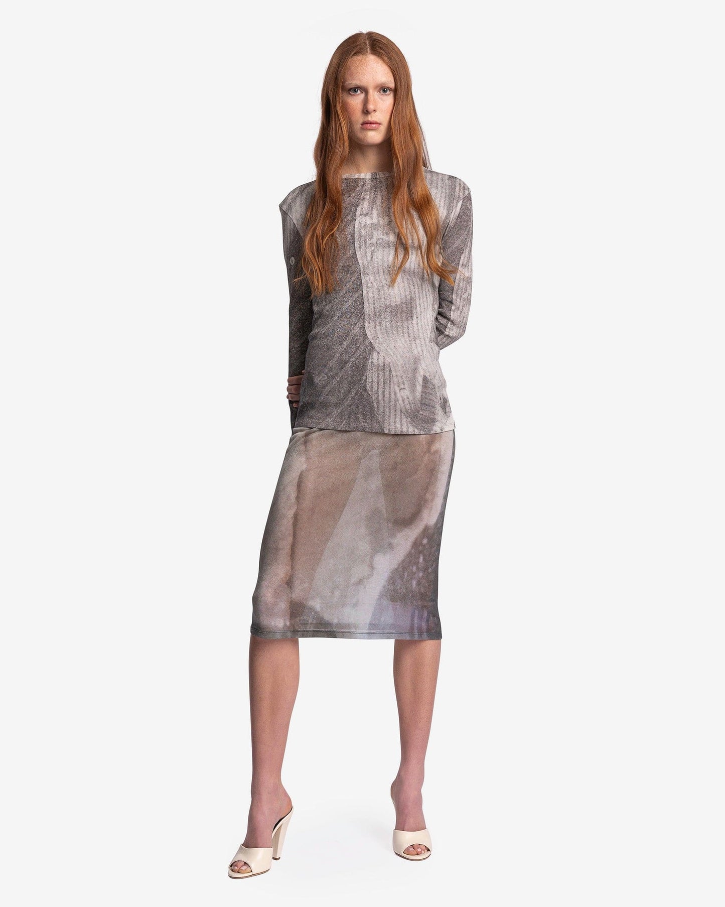 Paloma Wool Women Tops Amos Long Sleeve Top in Grey