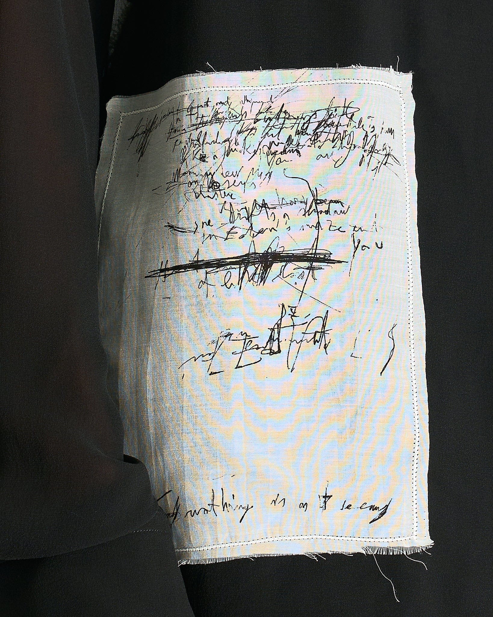 Ann Demeulemeester Men's Shirts Andre Classic Shirt w/ Printed Patches in Black