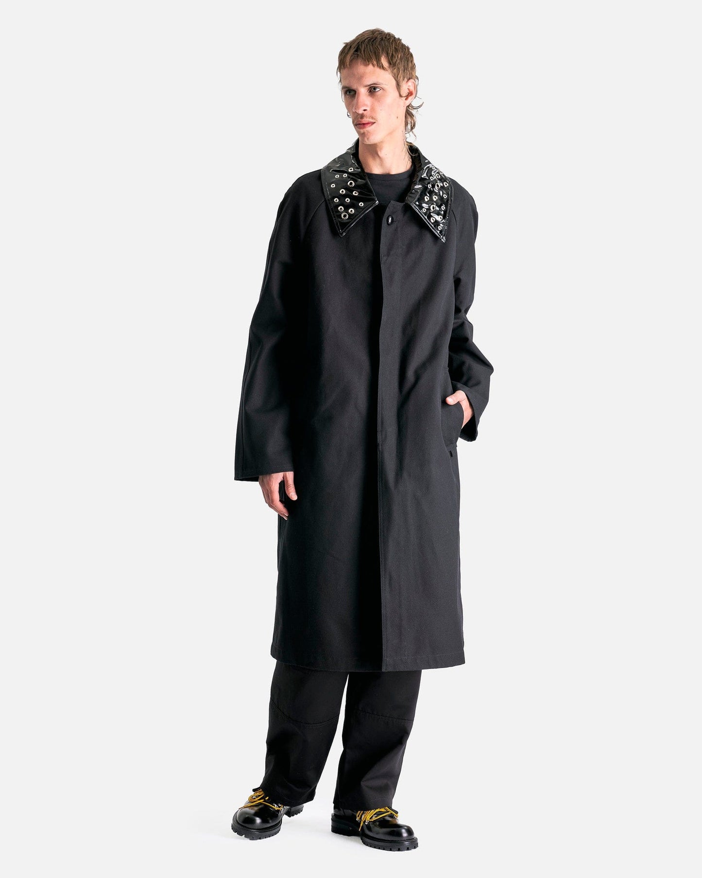 NAMACHEKO Men's Jackets Ätran Denim Coat in Black