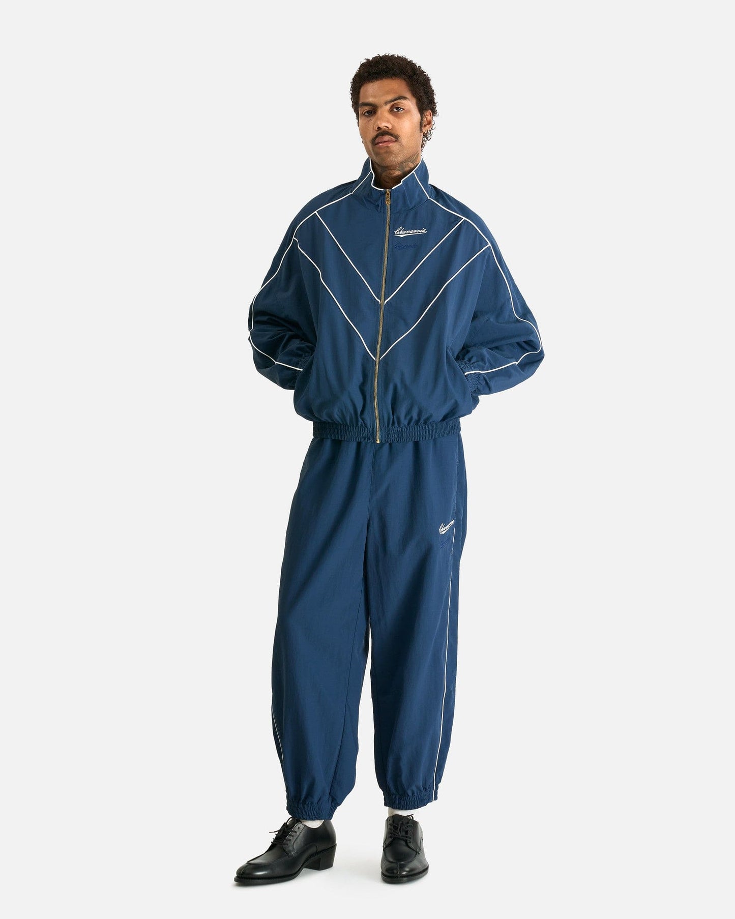 Willy Chavarria Jacket Bad Boy Track Jacket in Prussian Blue