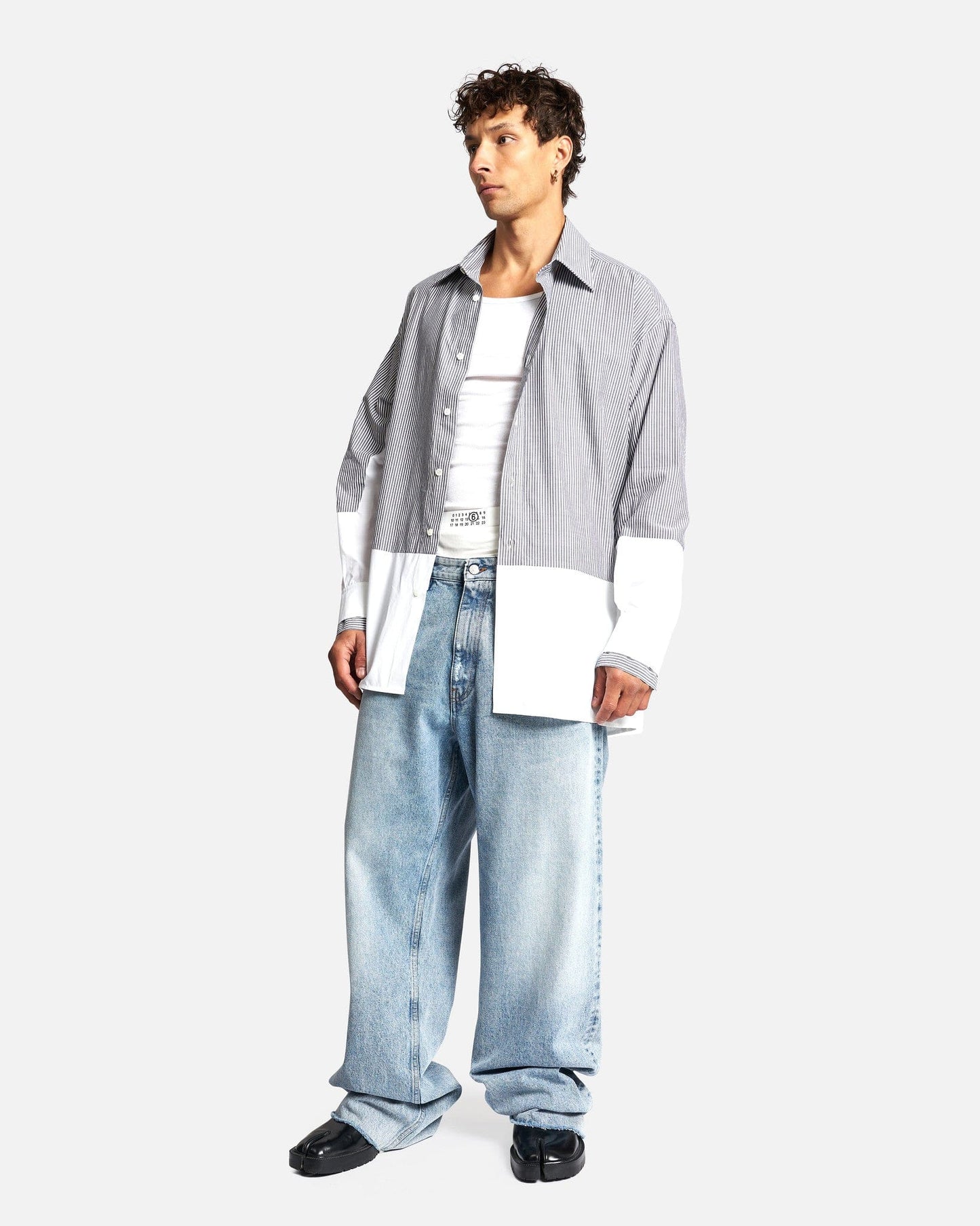 MM6 Maison Margiela Men's Jeans Baggy 5 Pocket Pants in Light Indigo