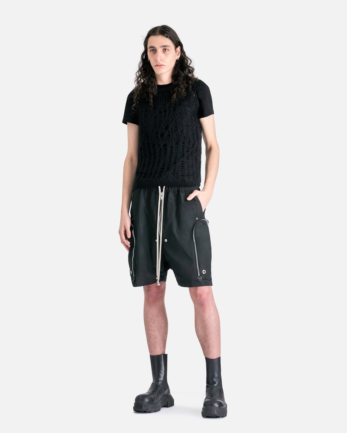 Rick Owens Men's Shorts Bauhaus Bela Shorts in Black