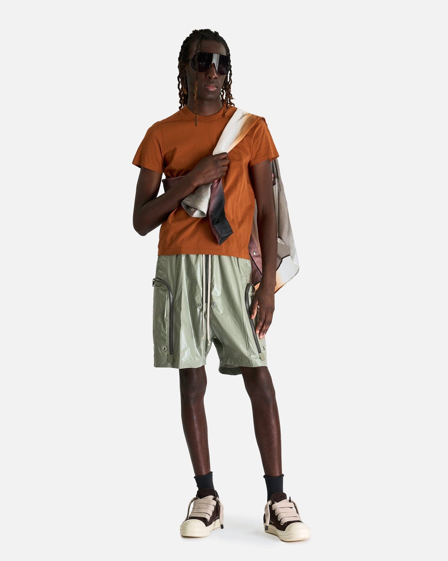 Rick Owens Men's Pants Bauhaus Bela Shorts in Celadon