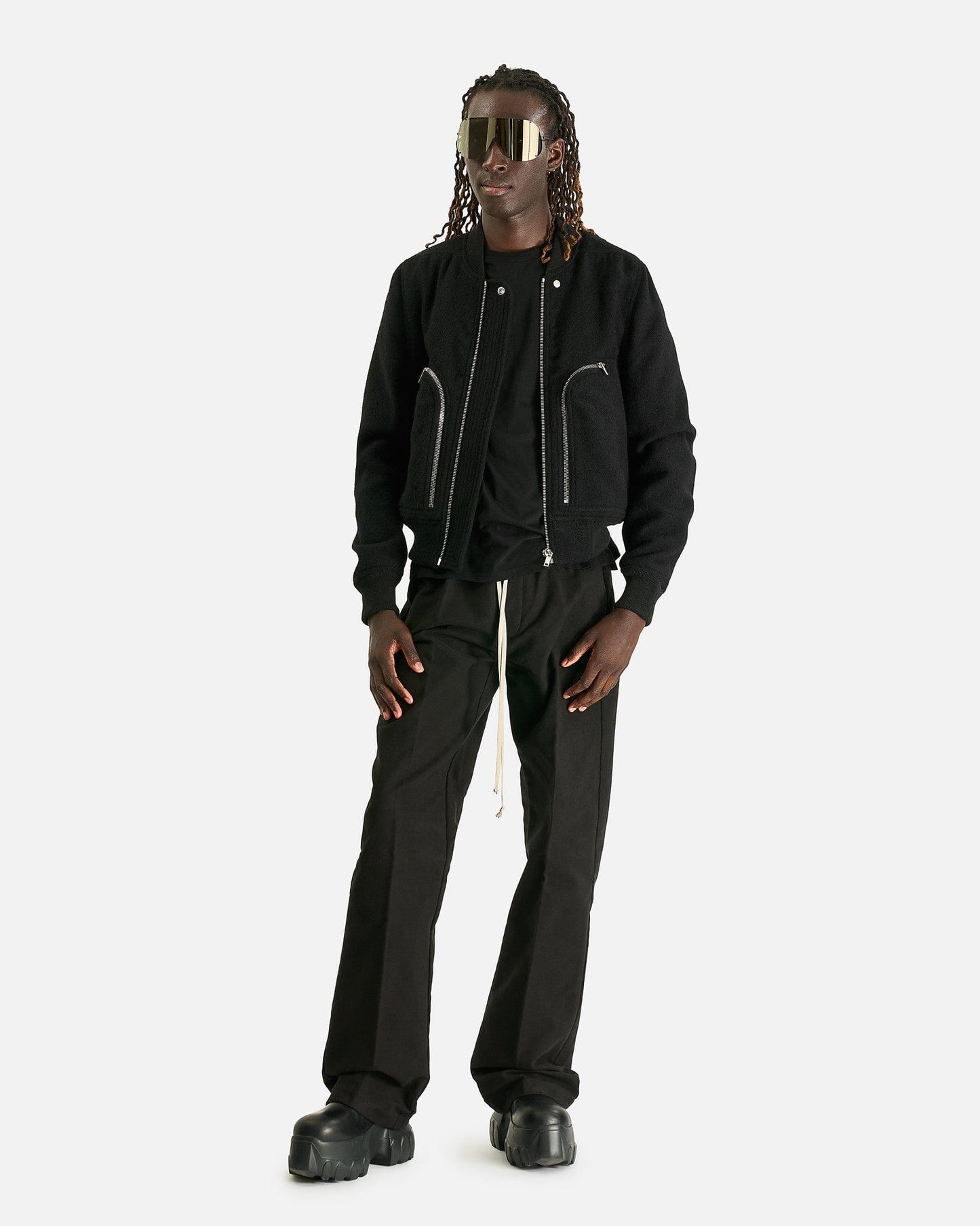 Rick Owens Men's Jackets Bauhaus Flight in Black