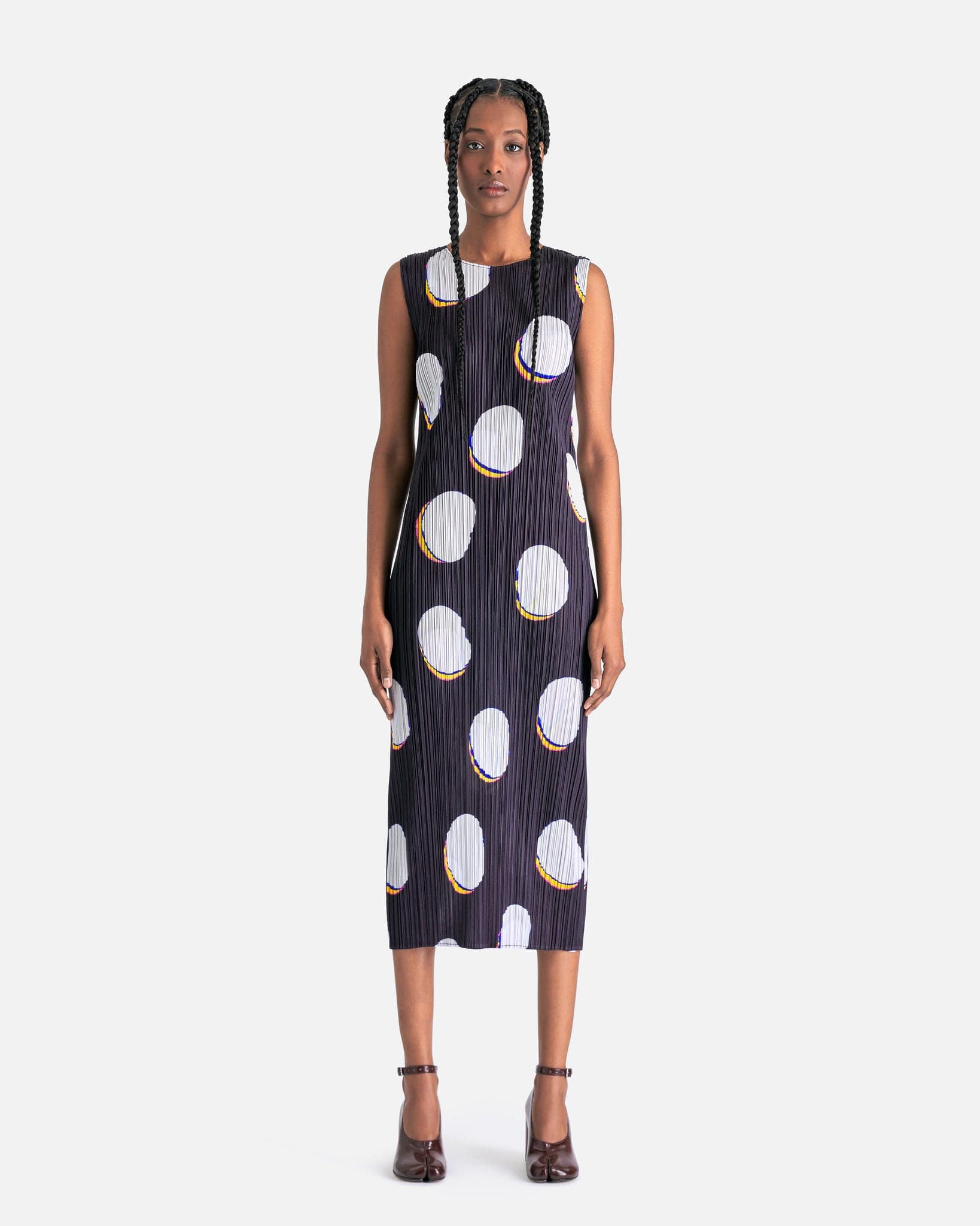 purple polka dot dress womens Classic Polka Dot Pattern_White Medium Purple Chic Purple Polka Dots A-Line Dress by mimi688