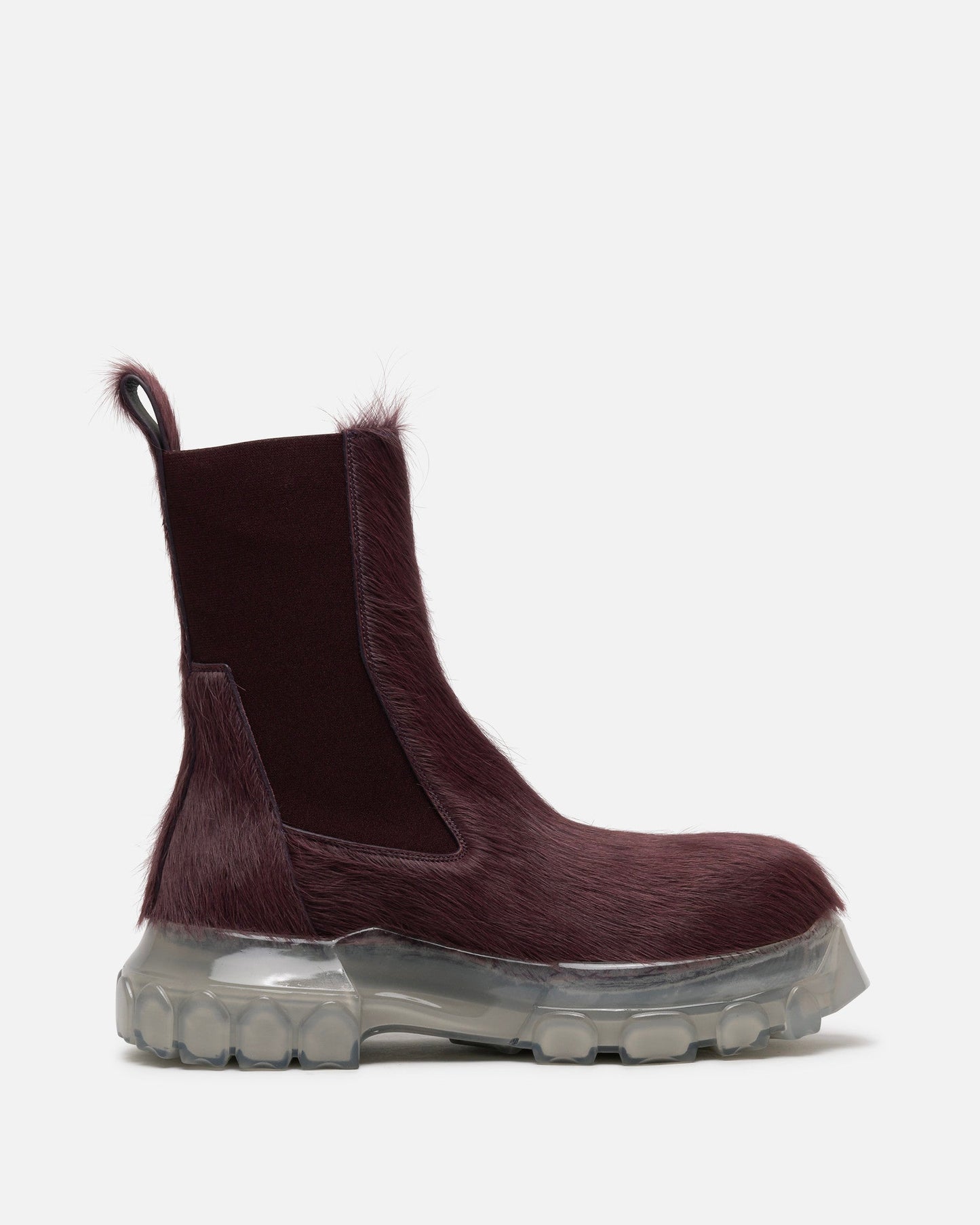 Rick Owens Men's Boots Beatle Bozo Tractor in Amethyst/Clear