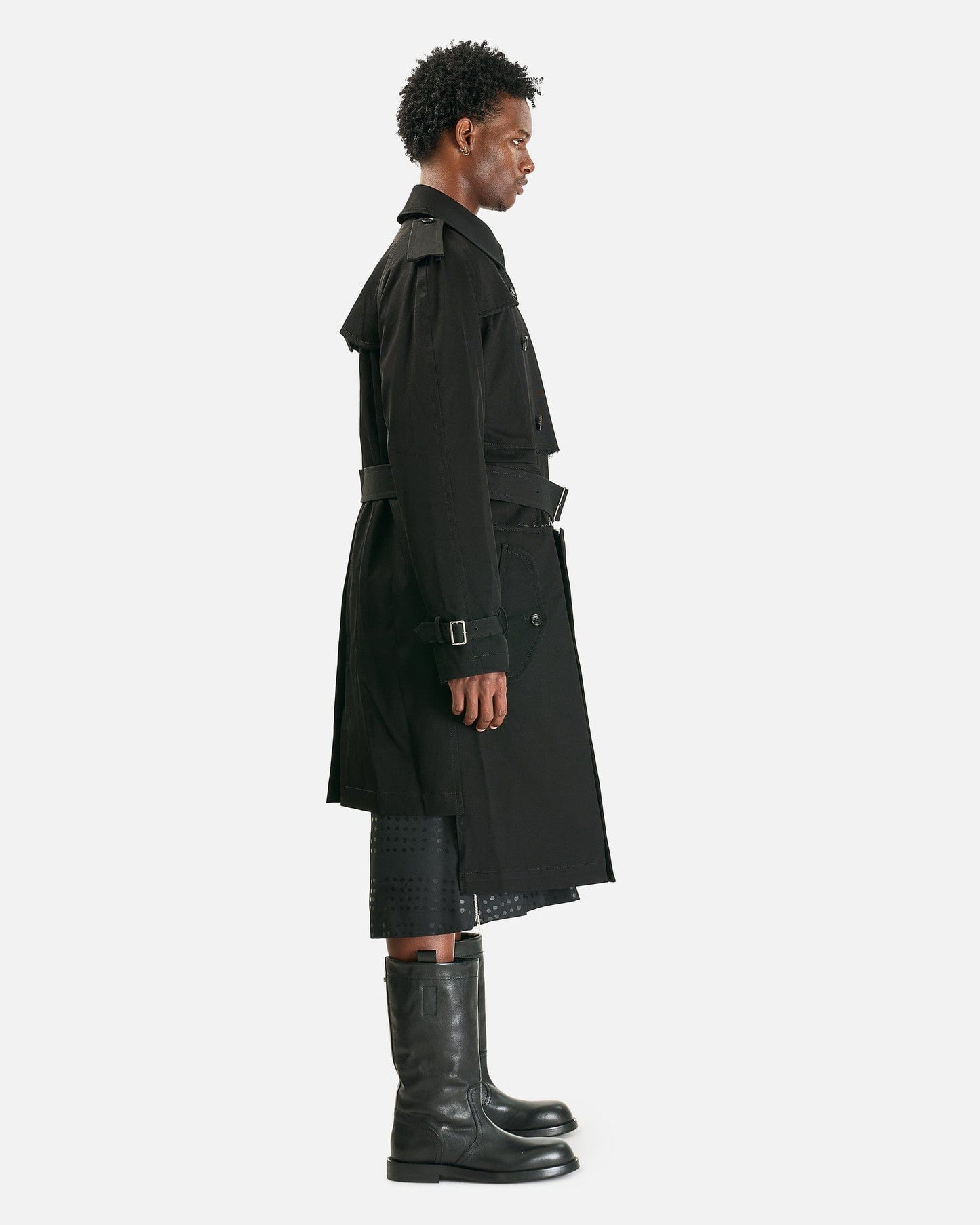 BLACK Comme des Garçons Men's Coat 06 Belted Coat in Black