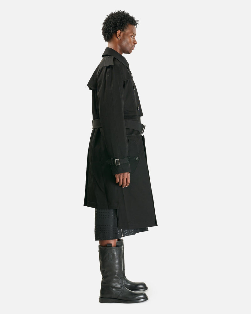 BLACK Comme des Garçons Men's Coat 06 Belted Coat in Black