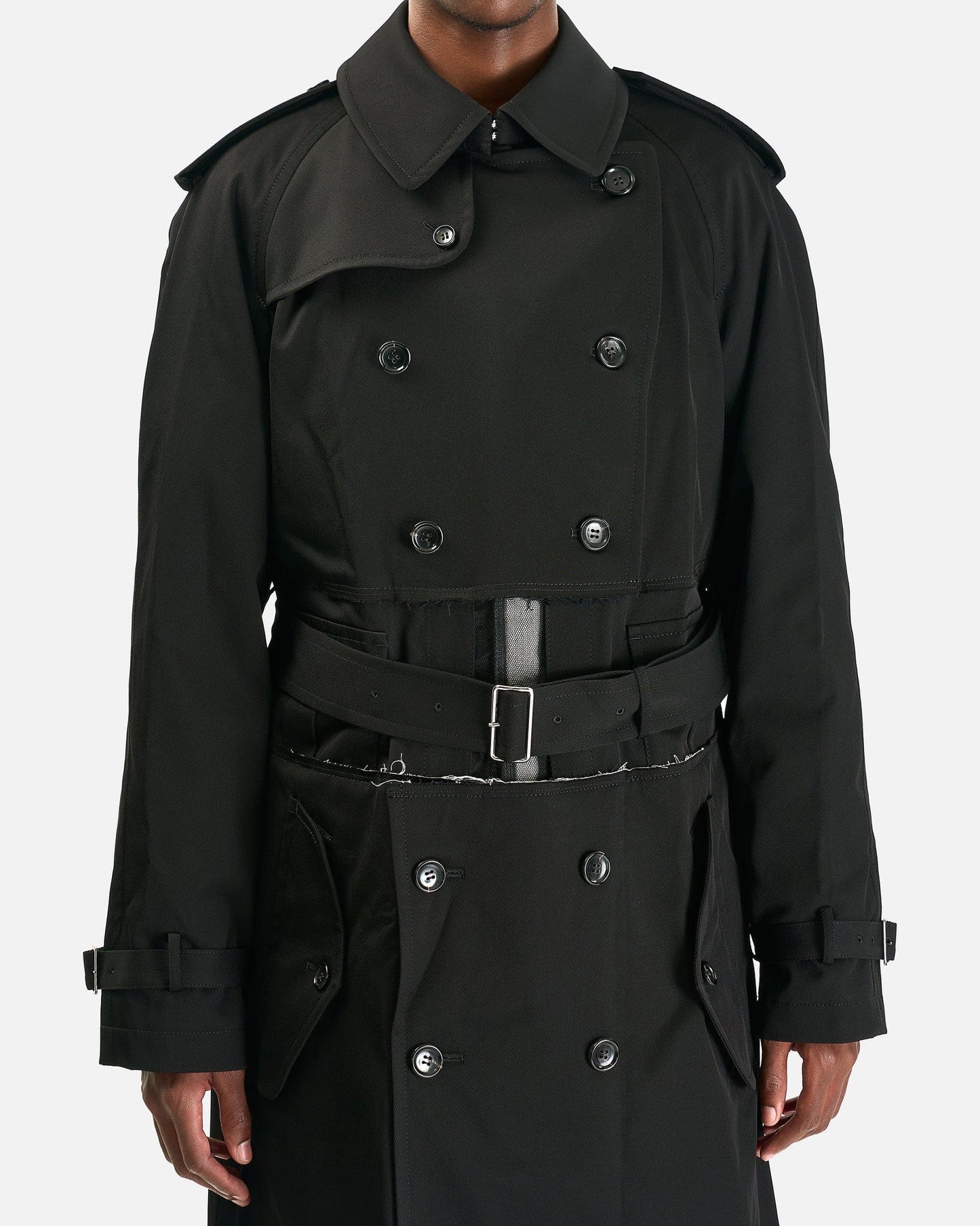 BLACK Comme des Garçons Men's Coat 06 Belted Coat in Black