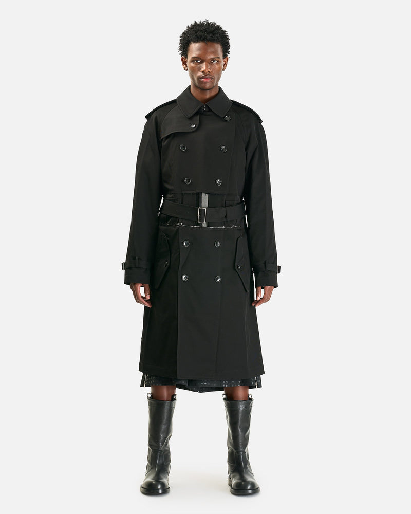 BLACK Comme des Garçons Men's Coat 06 Belted Coat in Black