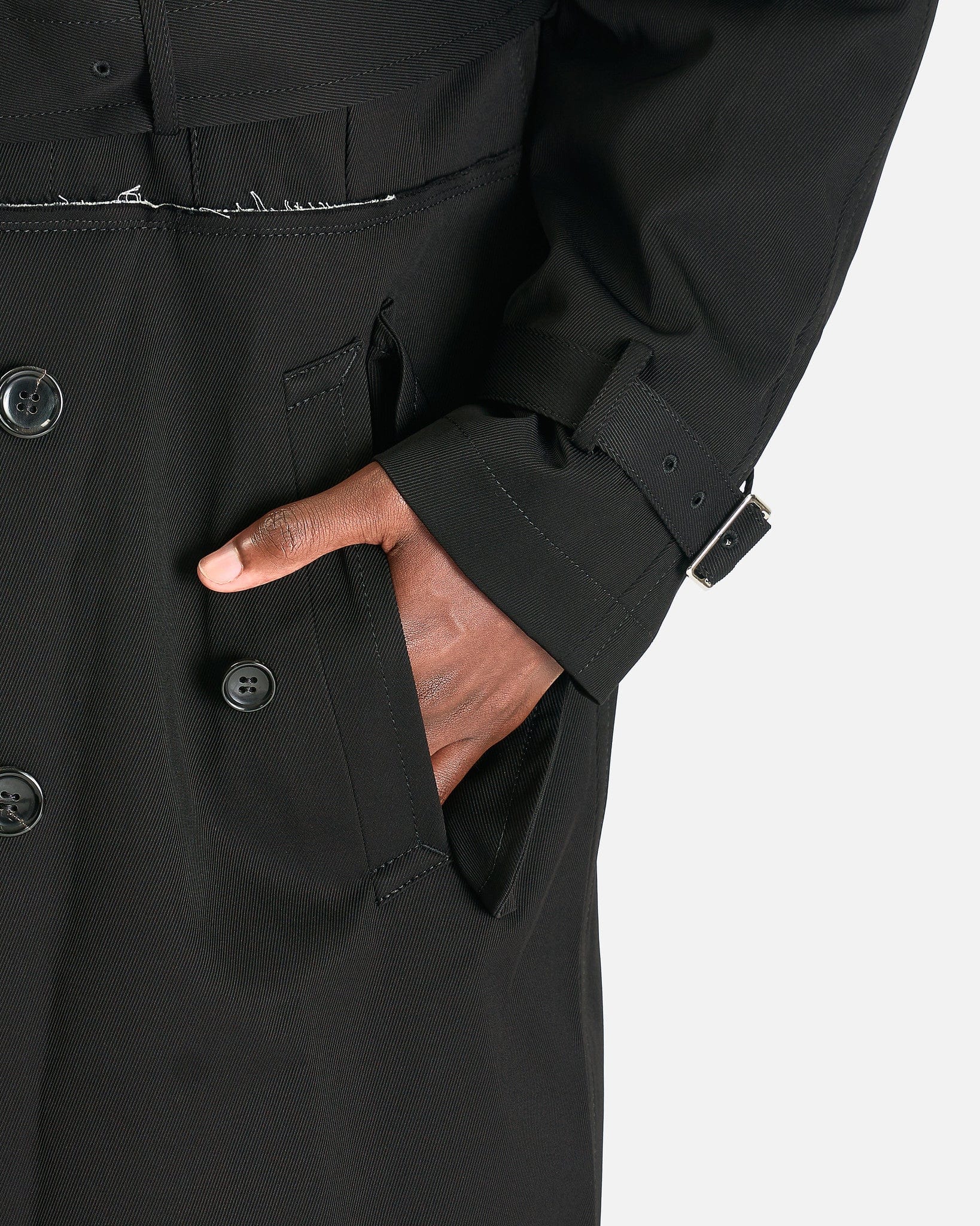 BLACK Comme des Garçons Men's Coat 06 Belted Coat in Black
