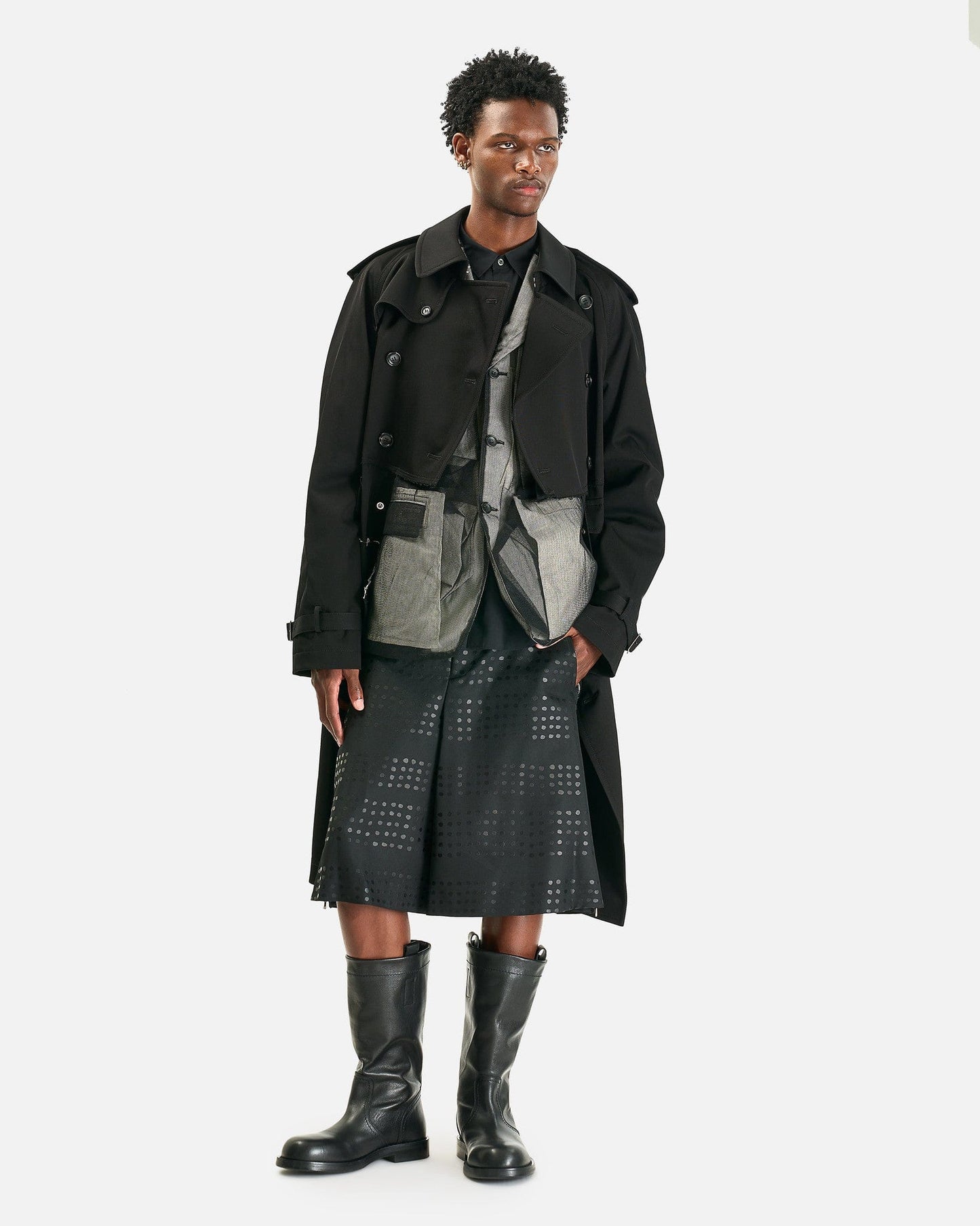 BLACK Comme des Garçons Men's Coat 06 Belted Coat in Black