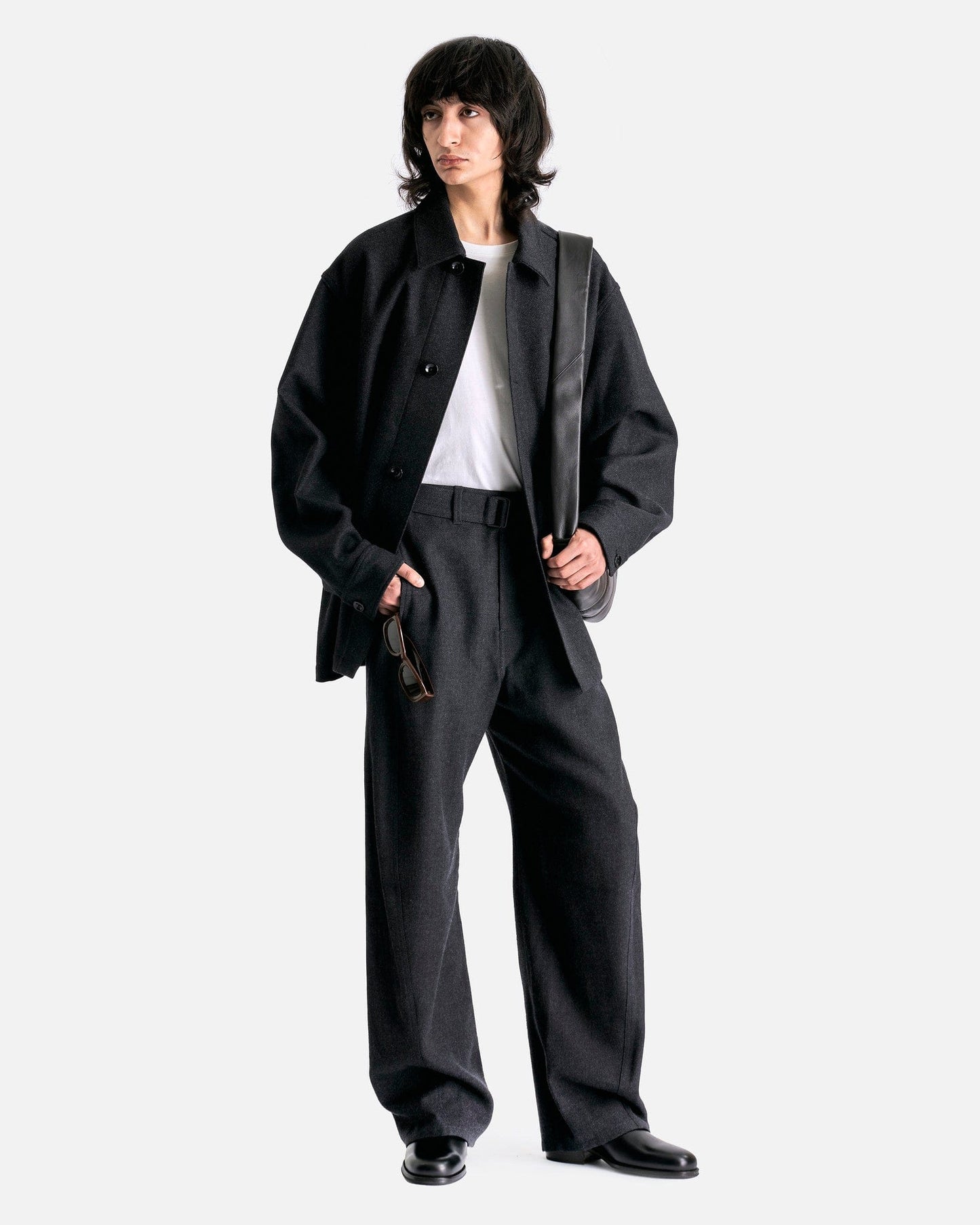 LEMAIRE Men's Pants Belted Twisted Tailored Pants