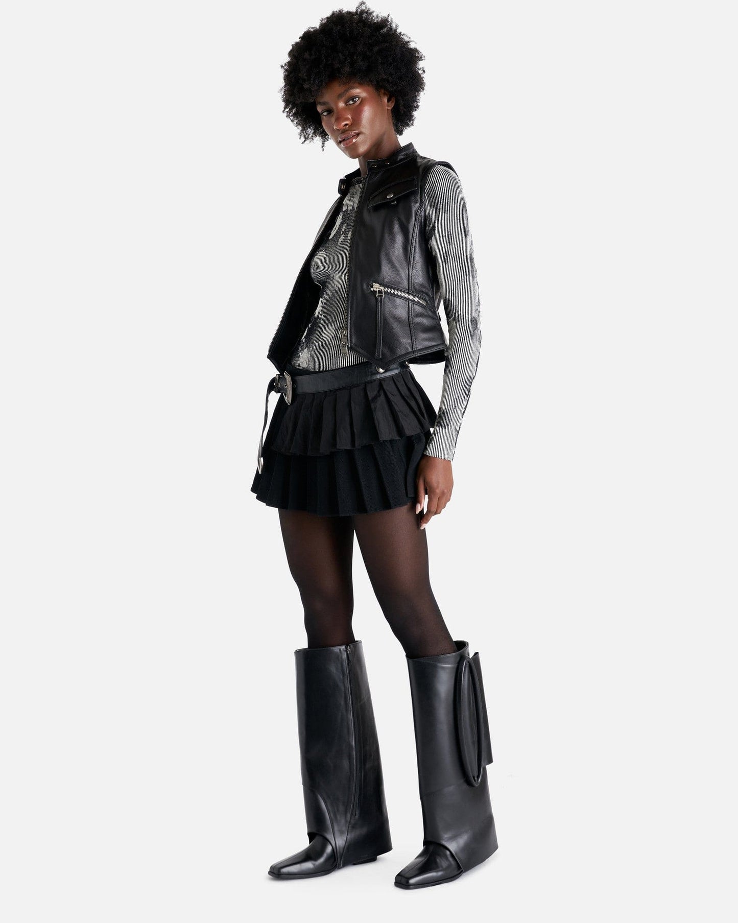 Andersson Bell Women Skirts Birdie Double Pleats Skirt in Black