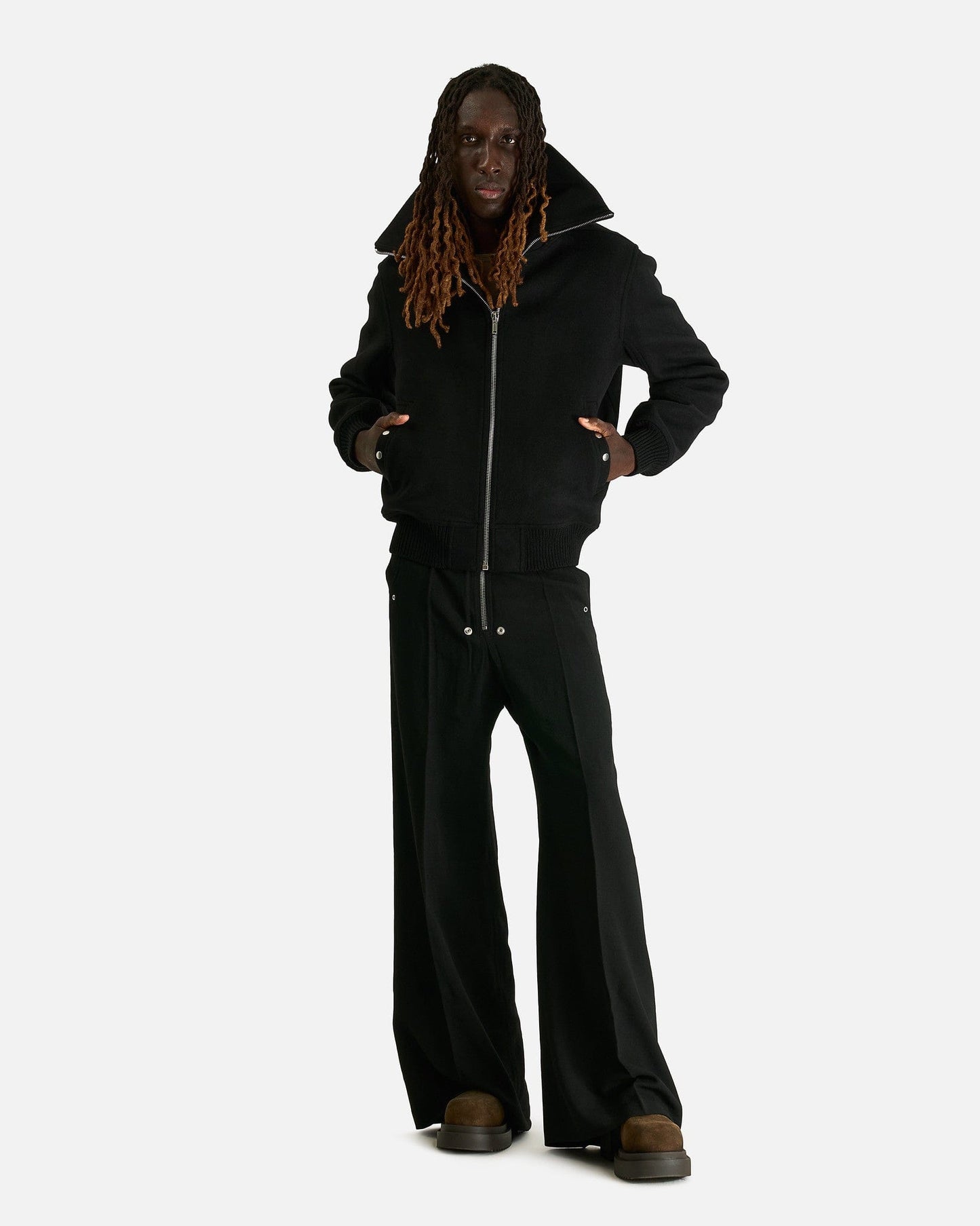 Rick Owens Men's Jackets Blixa Dracucollar in Black