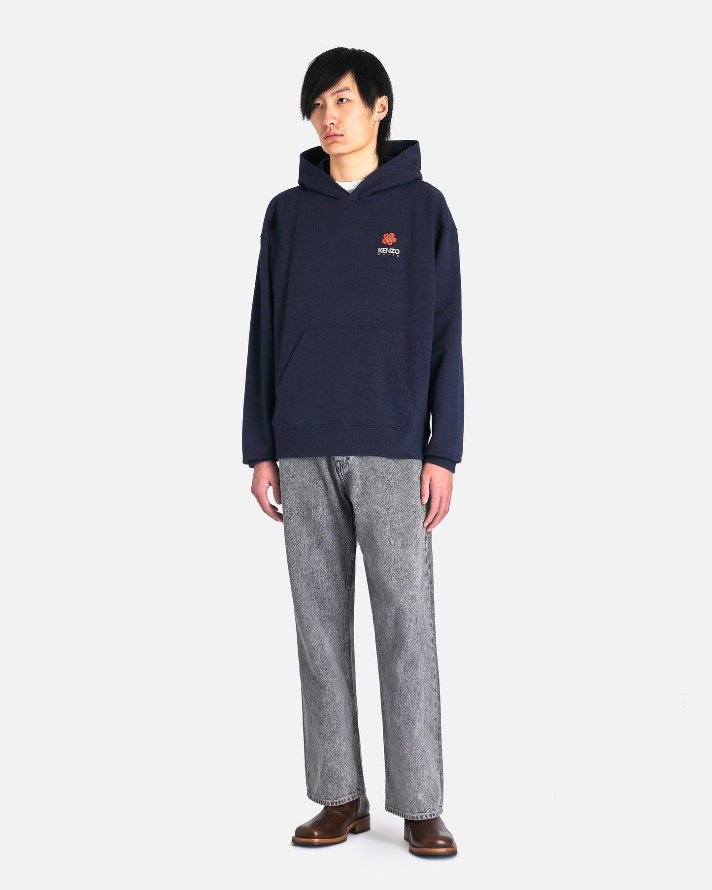 Kenzo Men Sweaters Boke Flower Hoodie in Midnight Blue