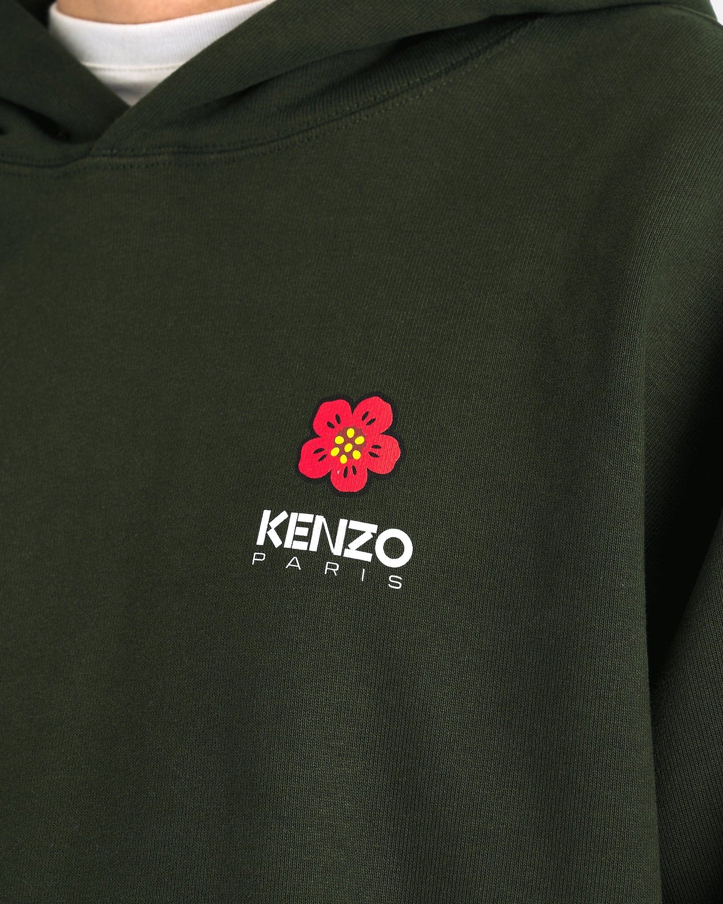 Kenzo Men Sweaters Boke Flower Oversized Hoodie in Dark Khaki
