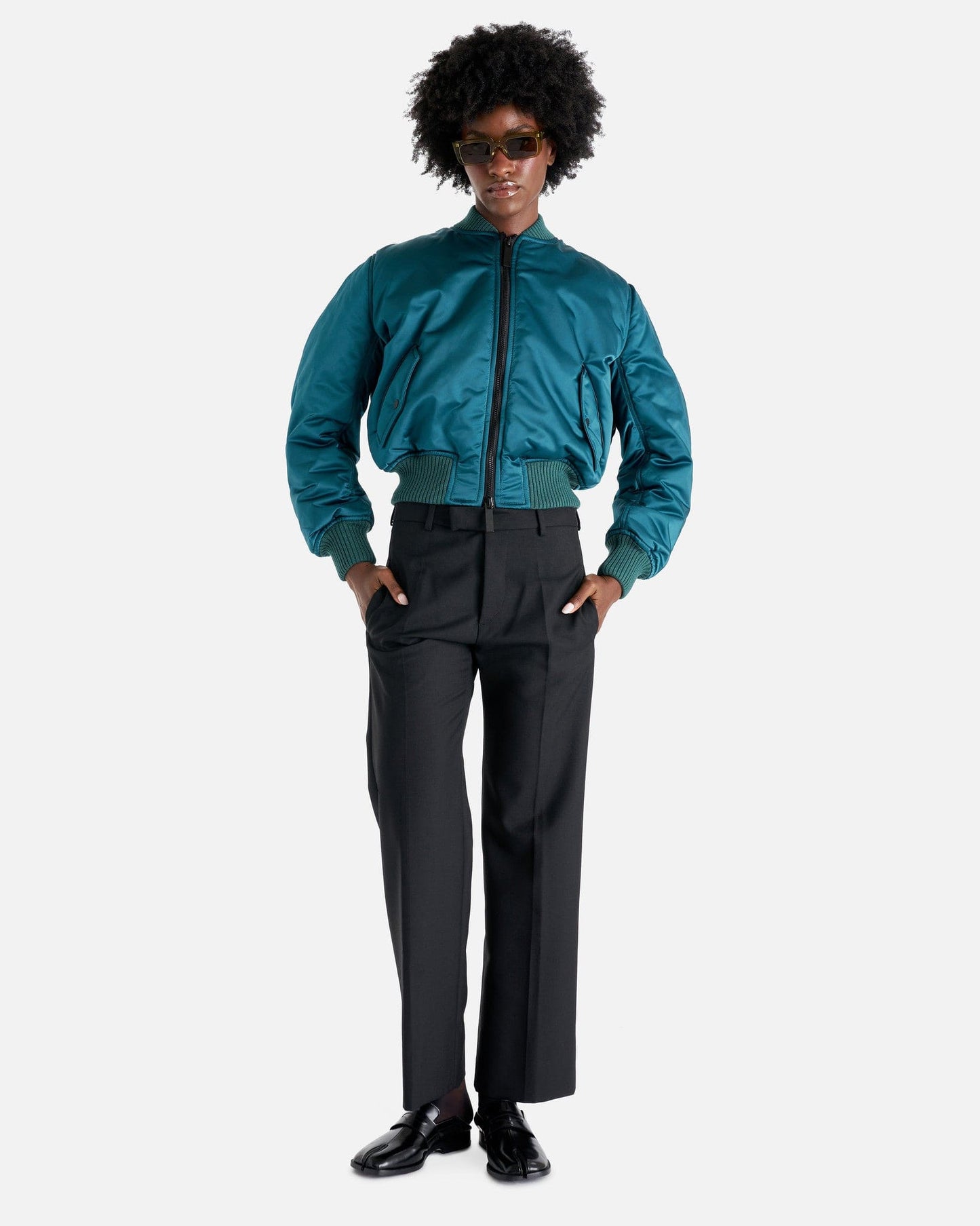 Botter Women Jackets Bomber Jacket in Satin Petrol