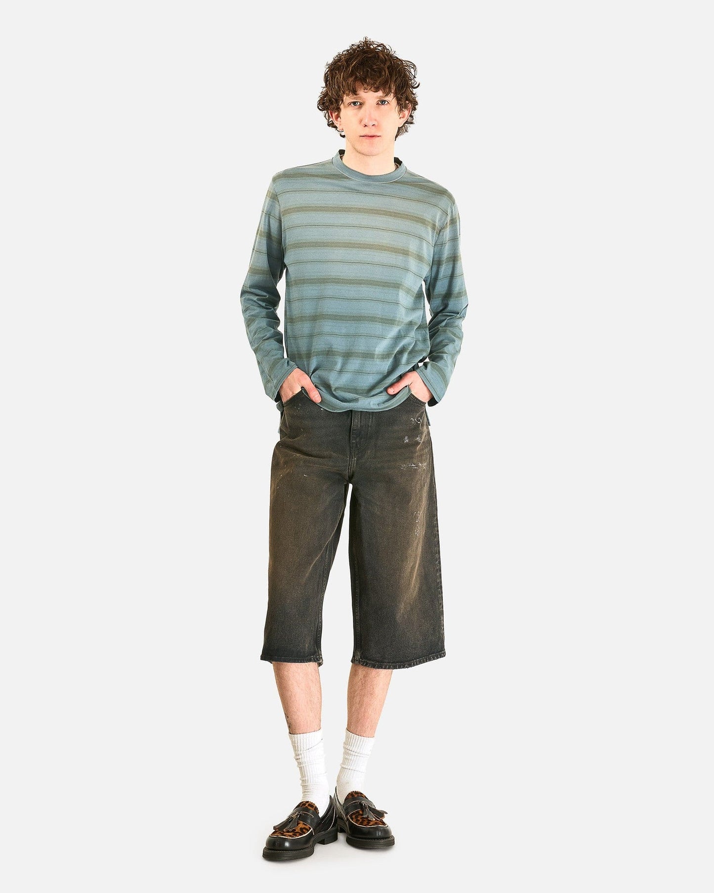 Our Legacy Men's Shirts Box Longsleeve in Ghost Stripe