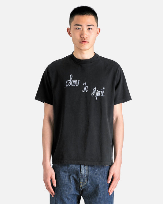 Our Legacy Men's T-Shirts Box T-Shirt Ronja Print in Black