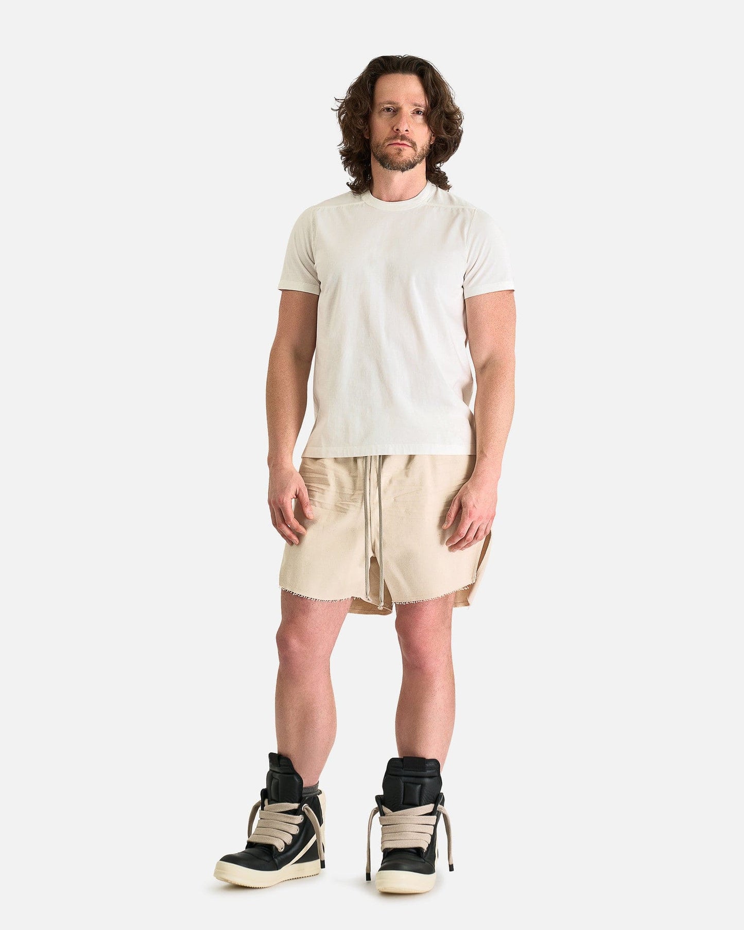 Rick Owens Men's Shorts Boxers Canvas Shorts in Natural
