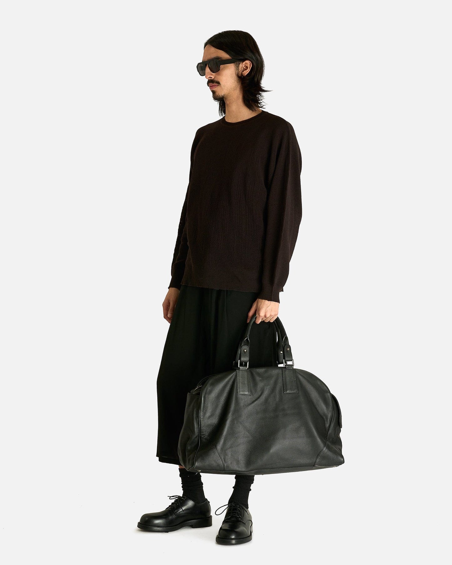Homme Plissé Issey Miyake Men Sweaters OS Brush Close-Up Knit in Black