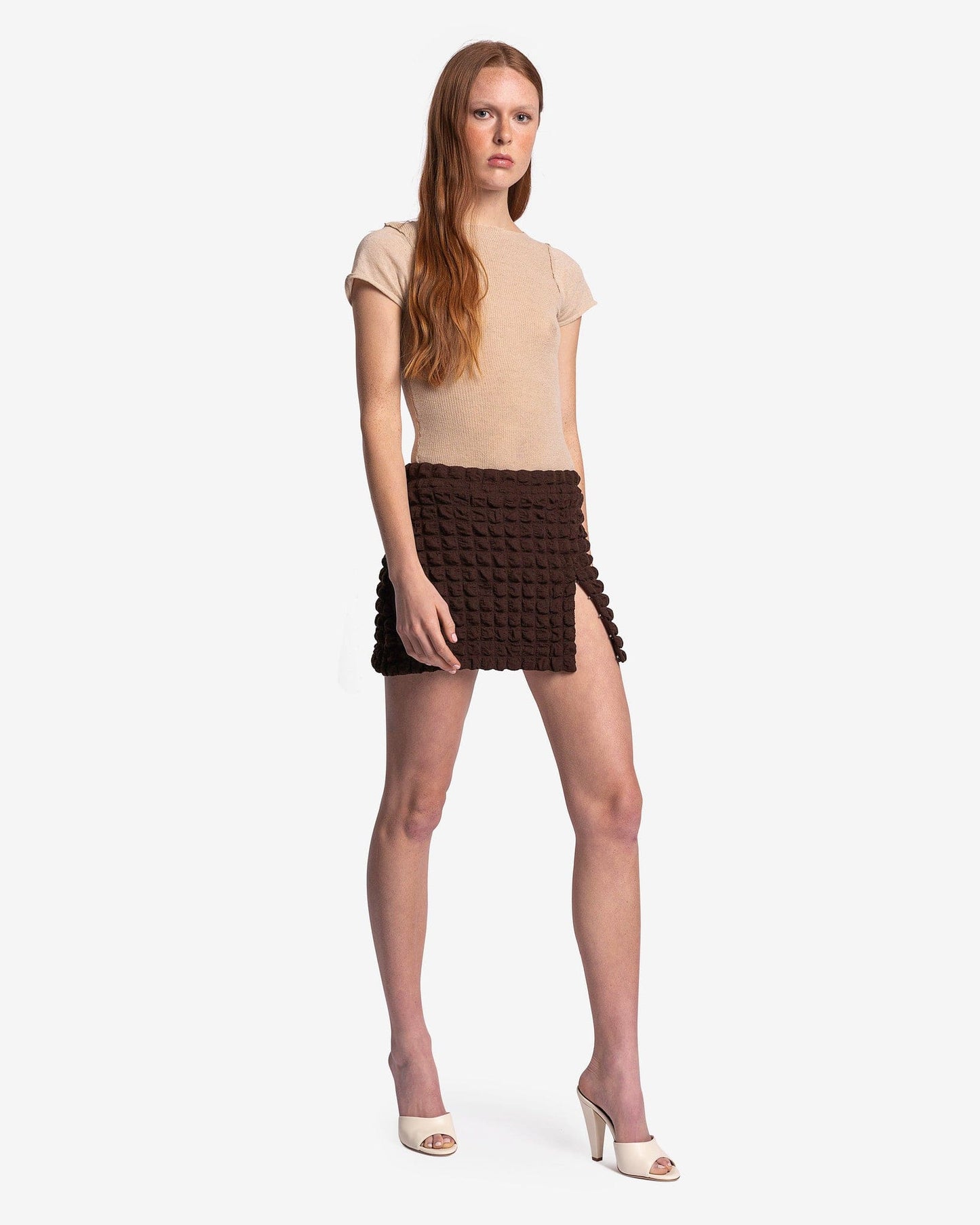 Eckhaus Latta Women Skirts Bubble Mini in Umber
