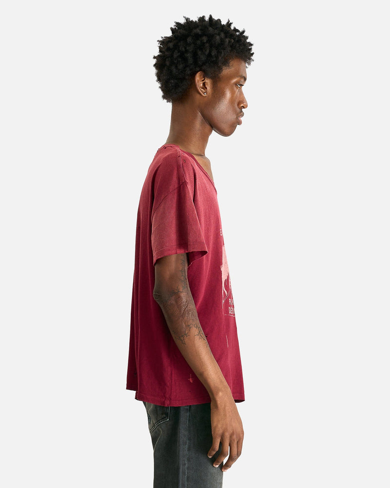 Enfants Riches Deprimes Men's T-Shirts Burning Church T-Shirt in Dark Scarlet