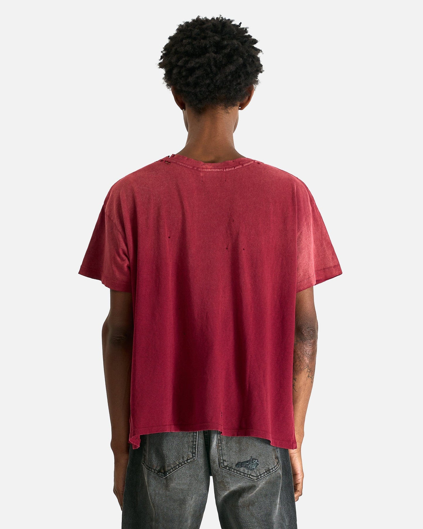 Enfants Riches Deprimes Men's T-Shirts Burning Church T-Shirt in Dark Scarlet