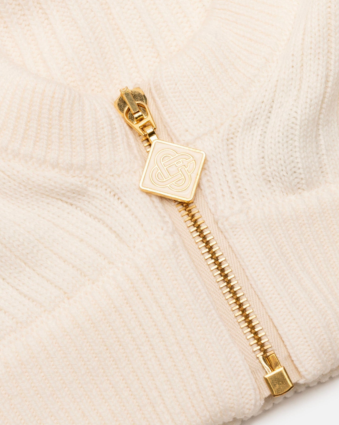 Casablanca Men's Hats O/S Cable Balaclava in White