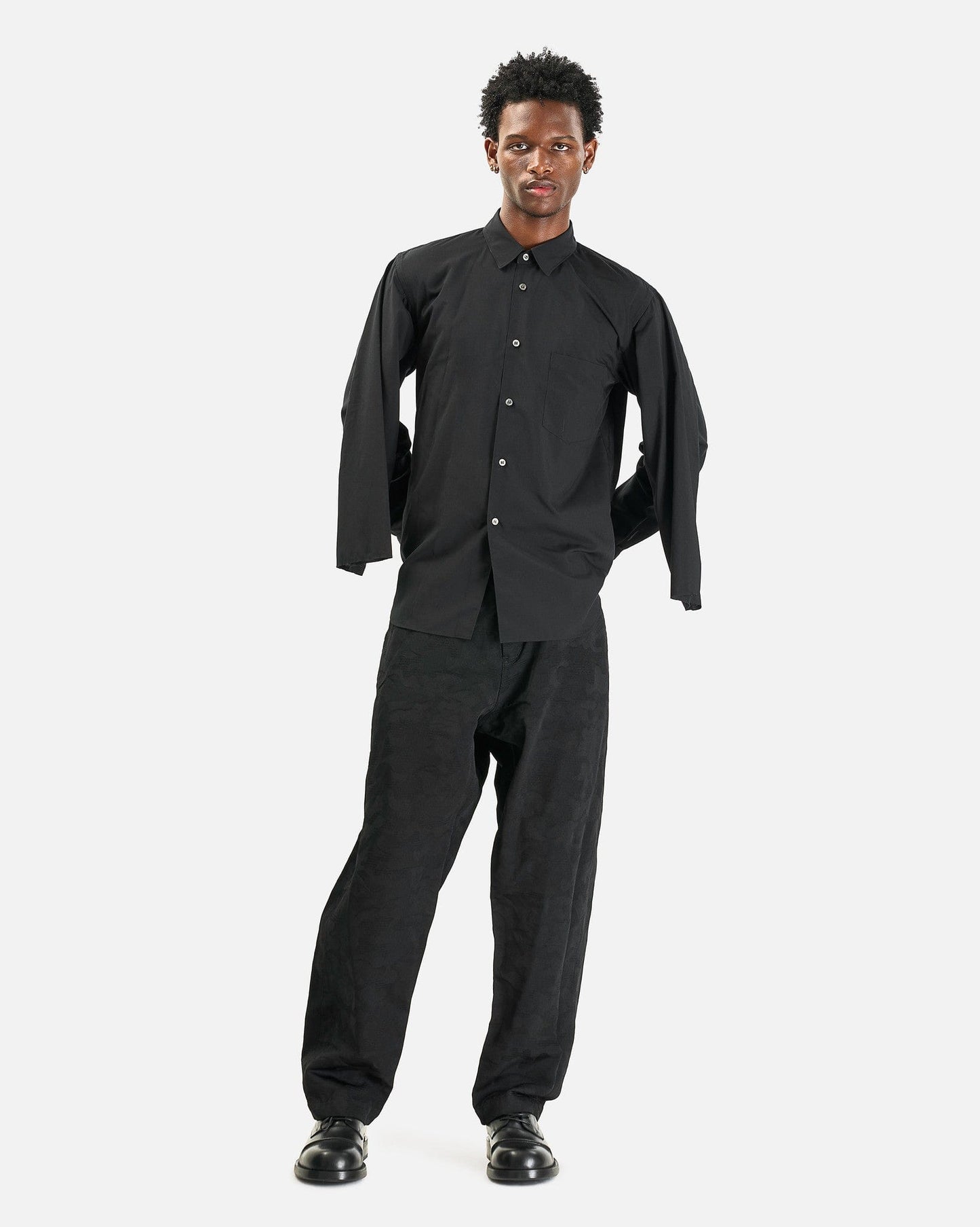 BLACK Comme des Garçons Men's Pants Camouflage Jacquard Pants in Black