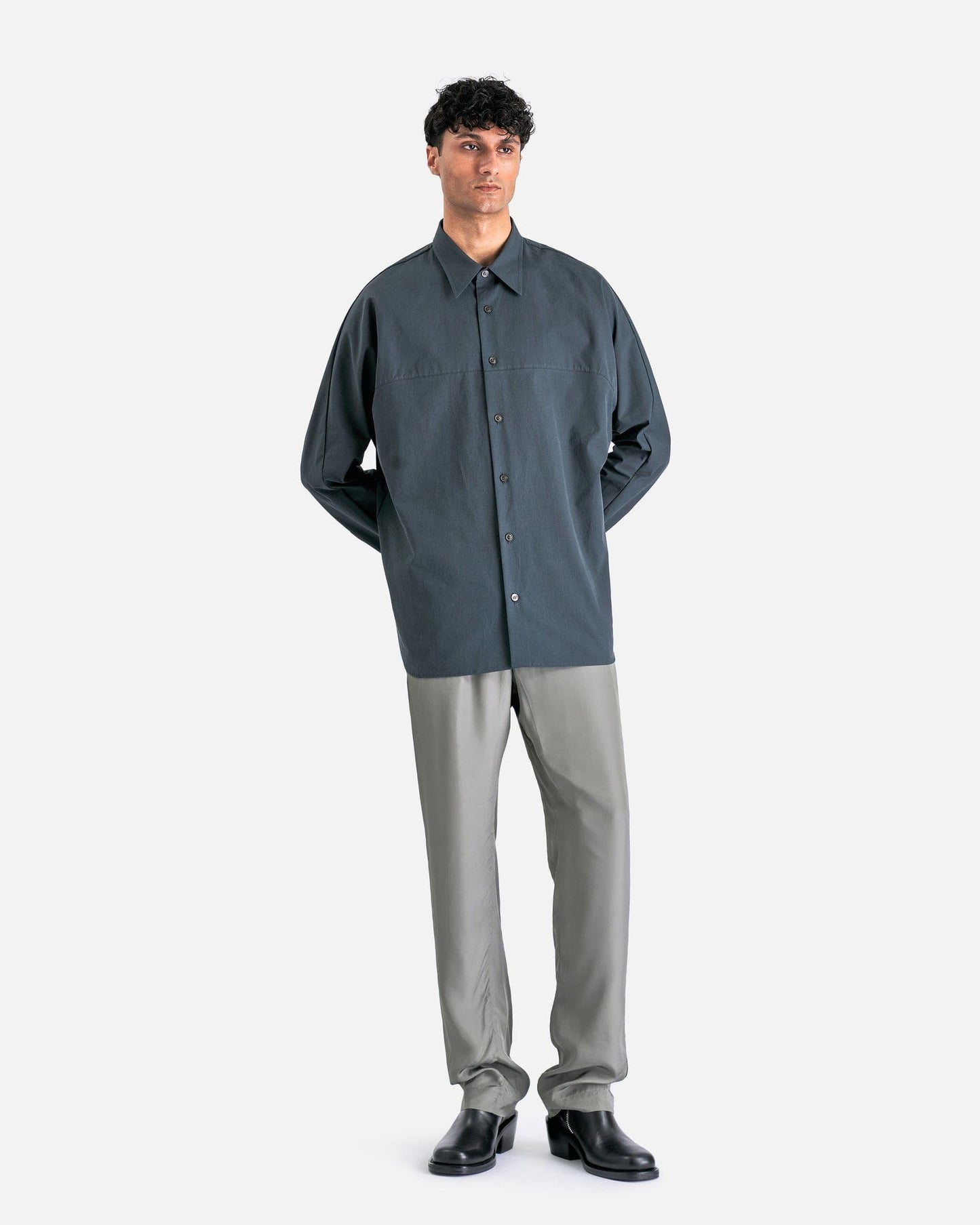Dries Van Noten Men's Shirts Caraby in Anthracite