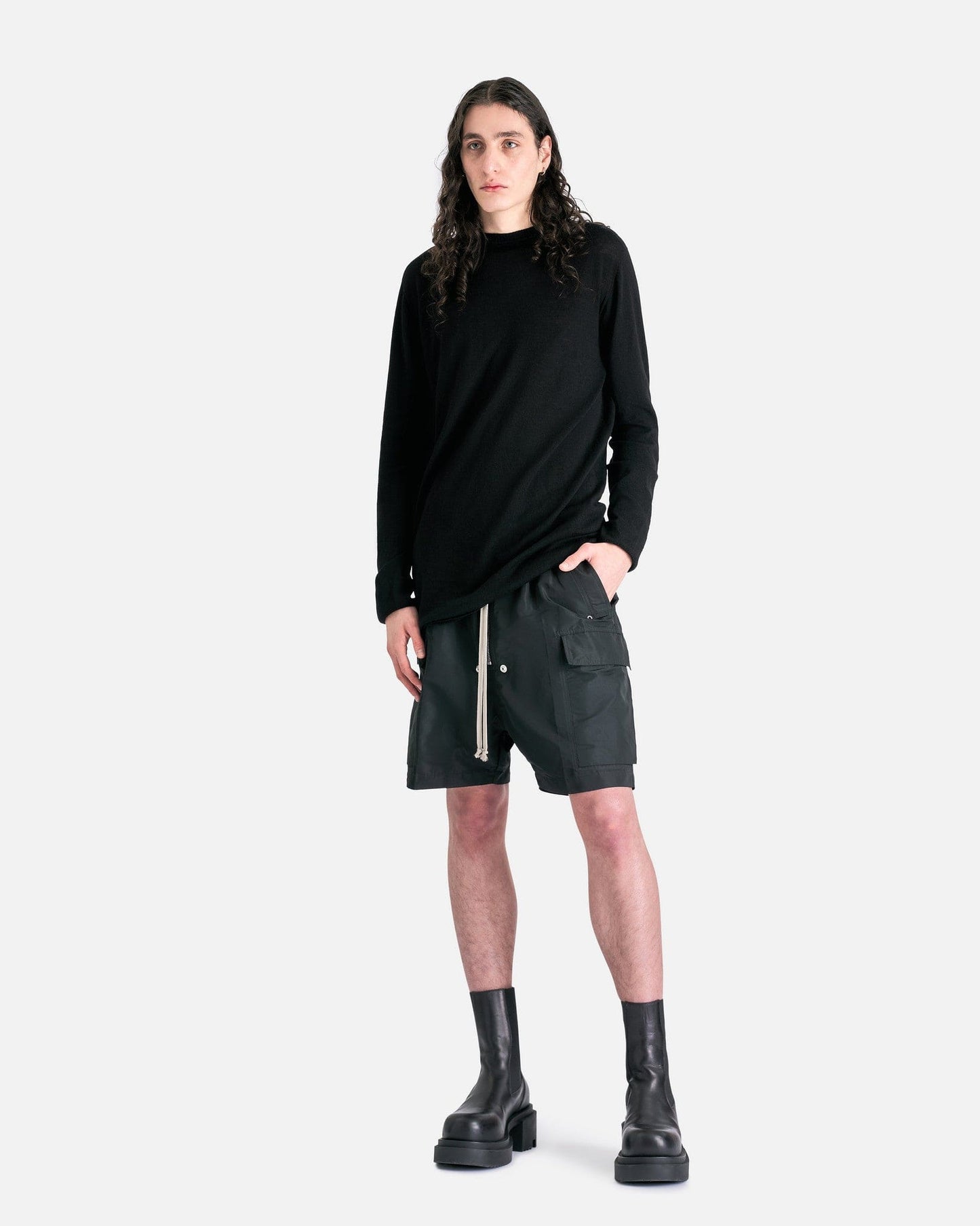 Rick Owens Men's Shorts Cargo Bela Shorts in Black