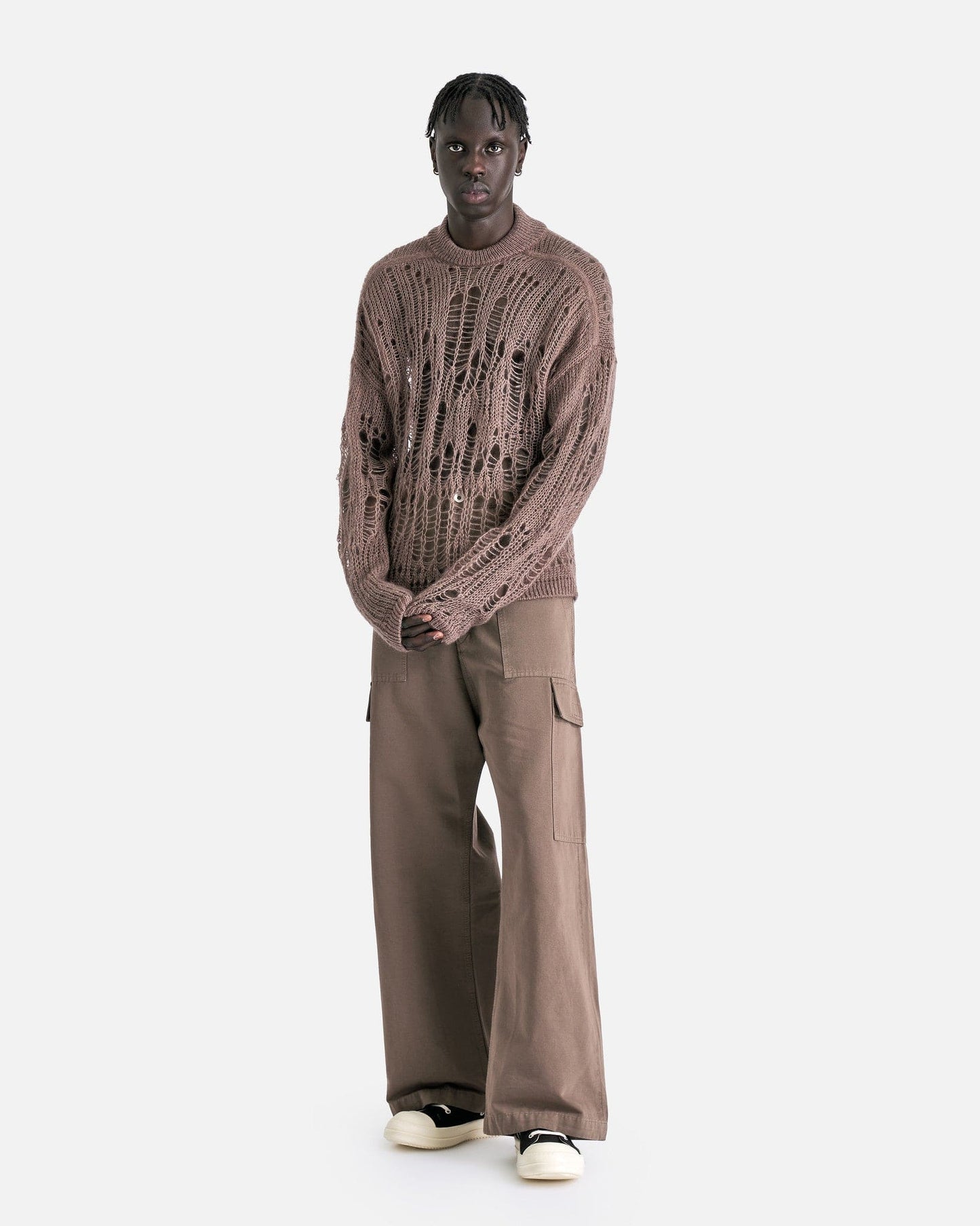 Rick Owens DRKSHDW Men's Pants Cargo Trousers in Dust