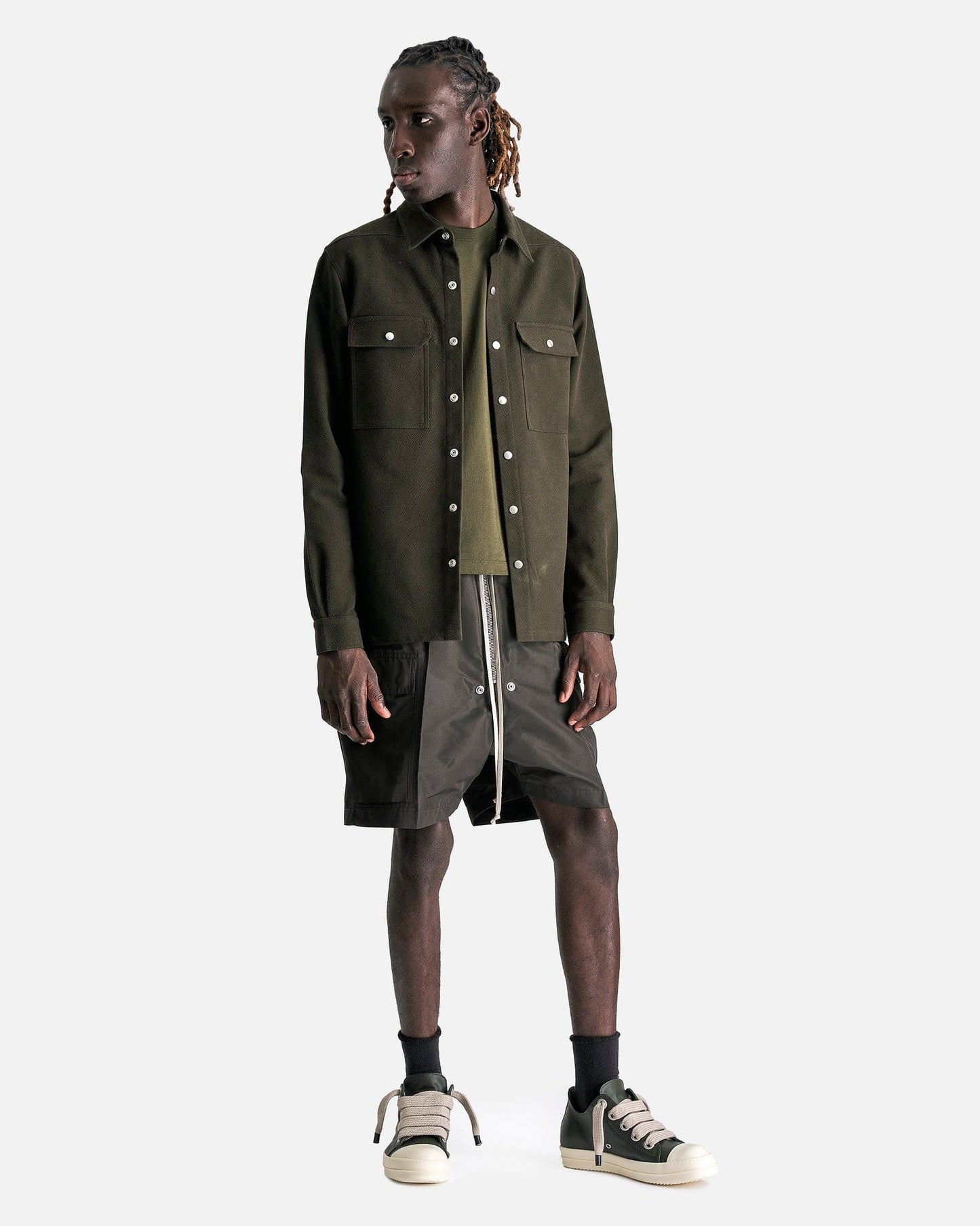 Rick Owens Men's Shorts Cargobela Shorts in Dark Dust