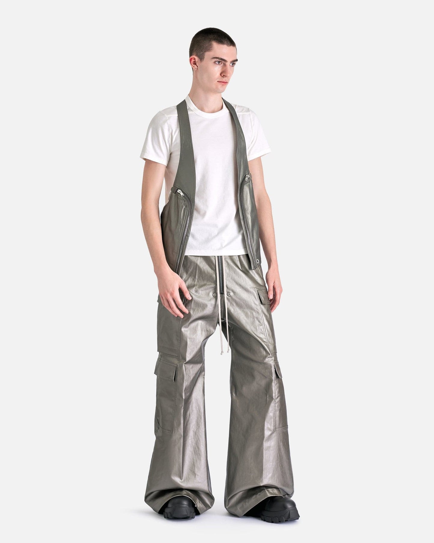 Rick Owens Men's Pants Cargobelas in Gun Metal