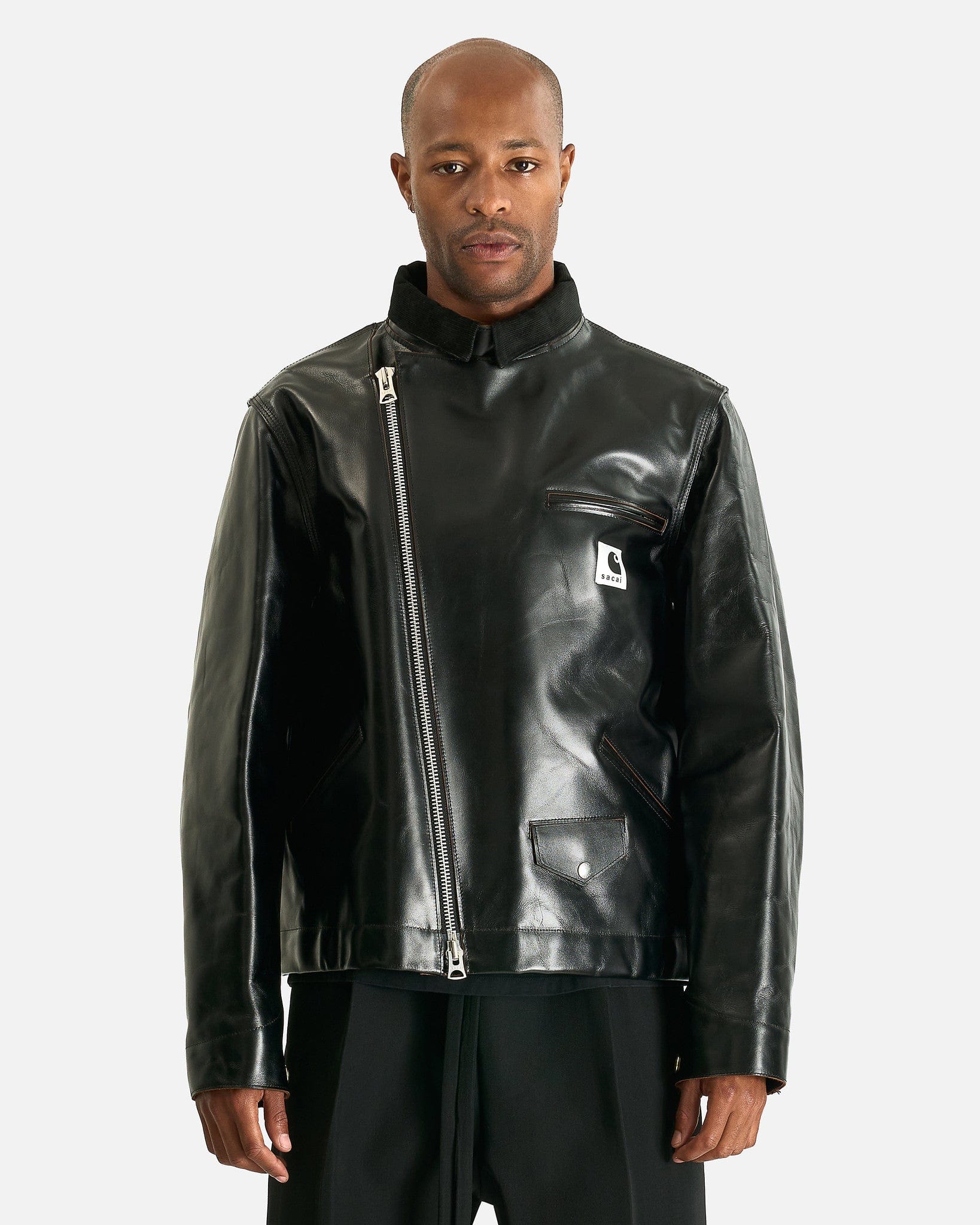 Carhartt WIP Leather Jacket in Black – SVRN