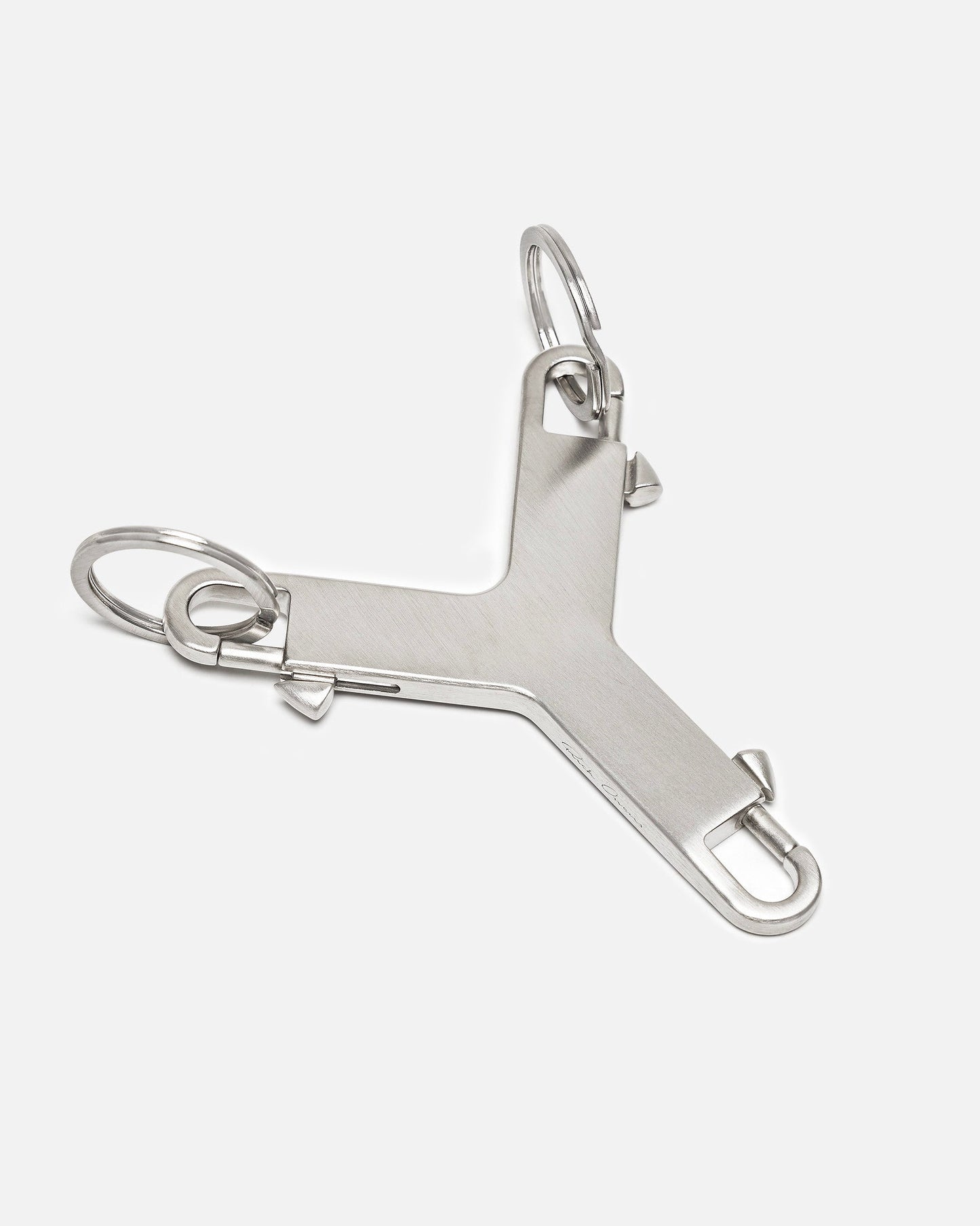 Rick Owens Jewelry OS Cerberus Keyring in Silver