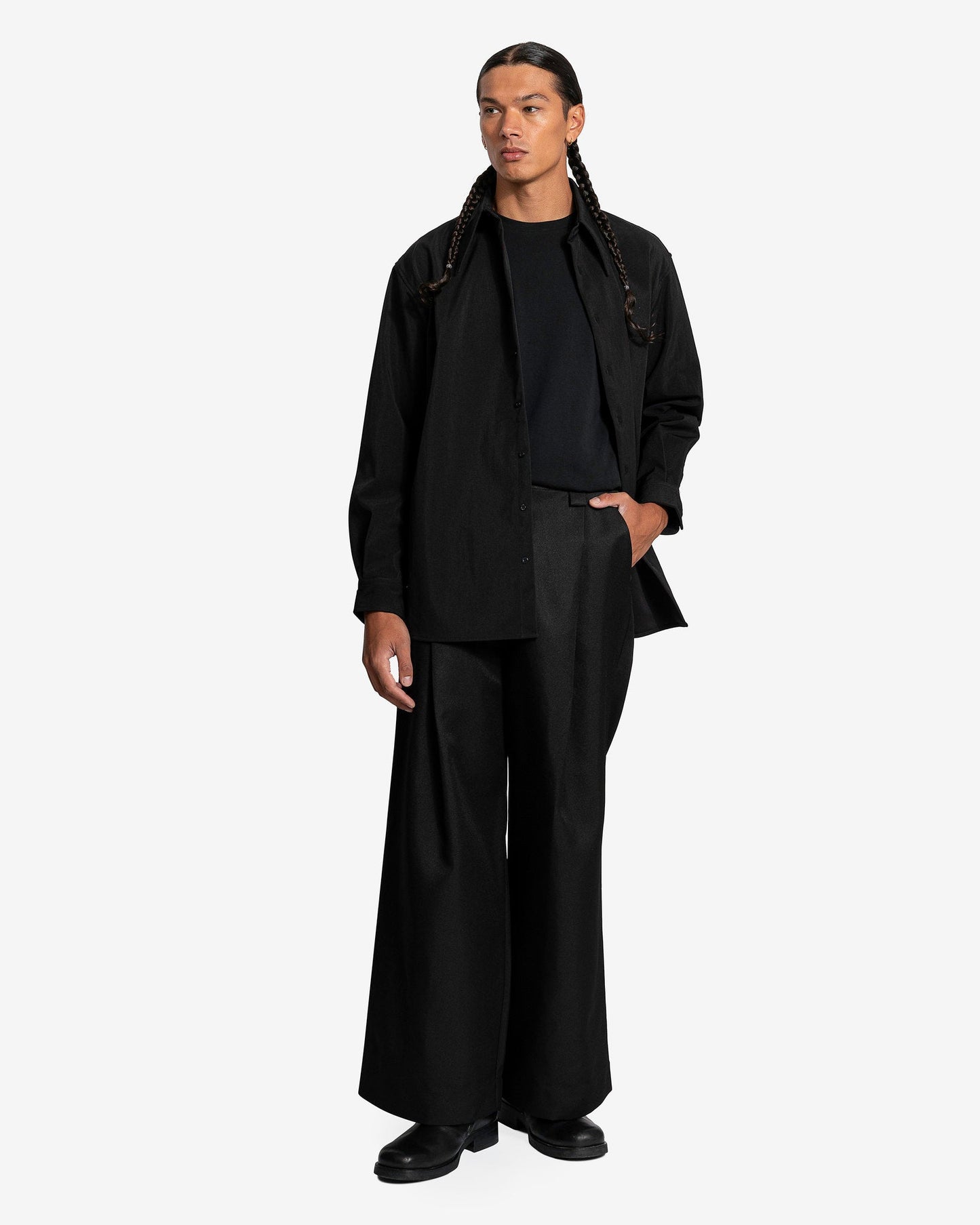 Willy Chavarria Men's Pants Chuco Chino Wide in Black