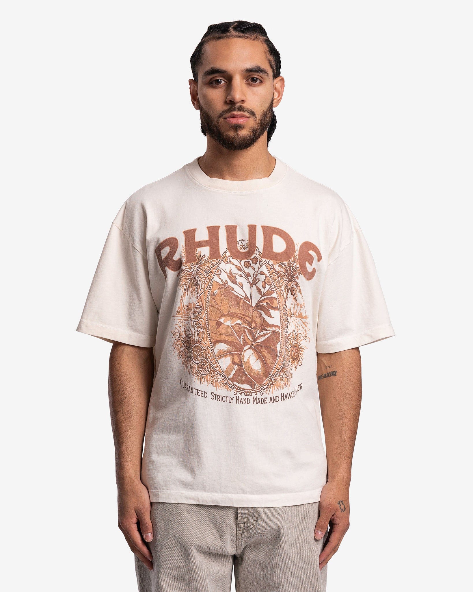 rhude tobacco t shirt Cigaro T-Shirt in Vintage White – SVRN rhude tobacco t shirt Cigaro T-Shirt in Vintage White – SVRN